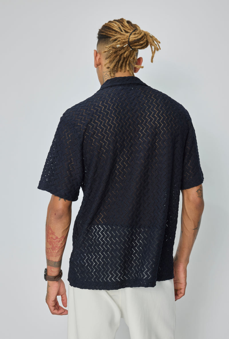 Chemise motif géométrique