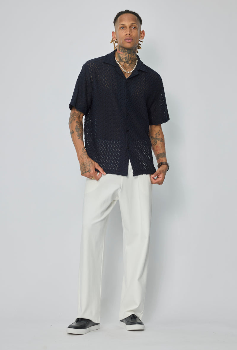 Chemise motif géométrique