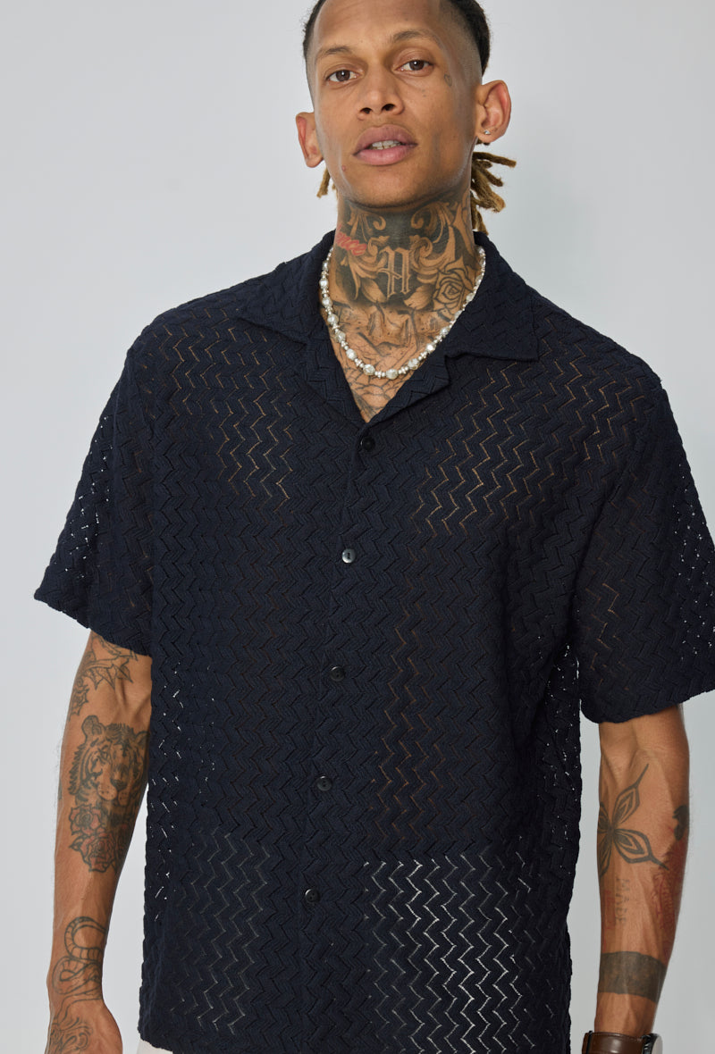 Chemise motif géométrique