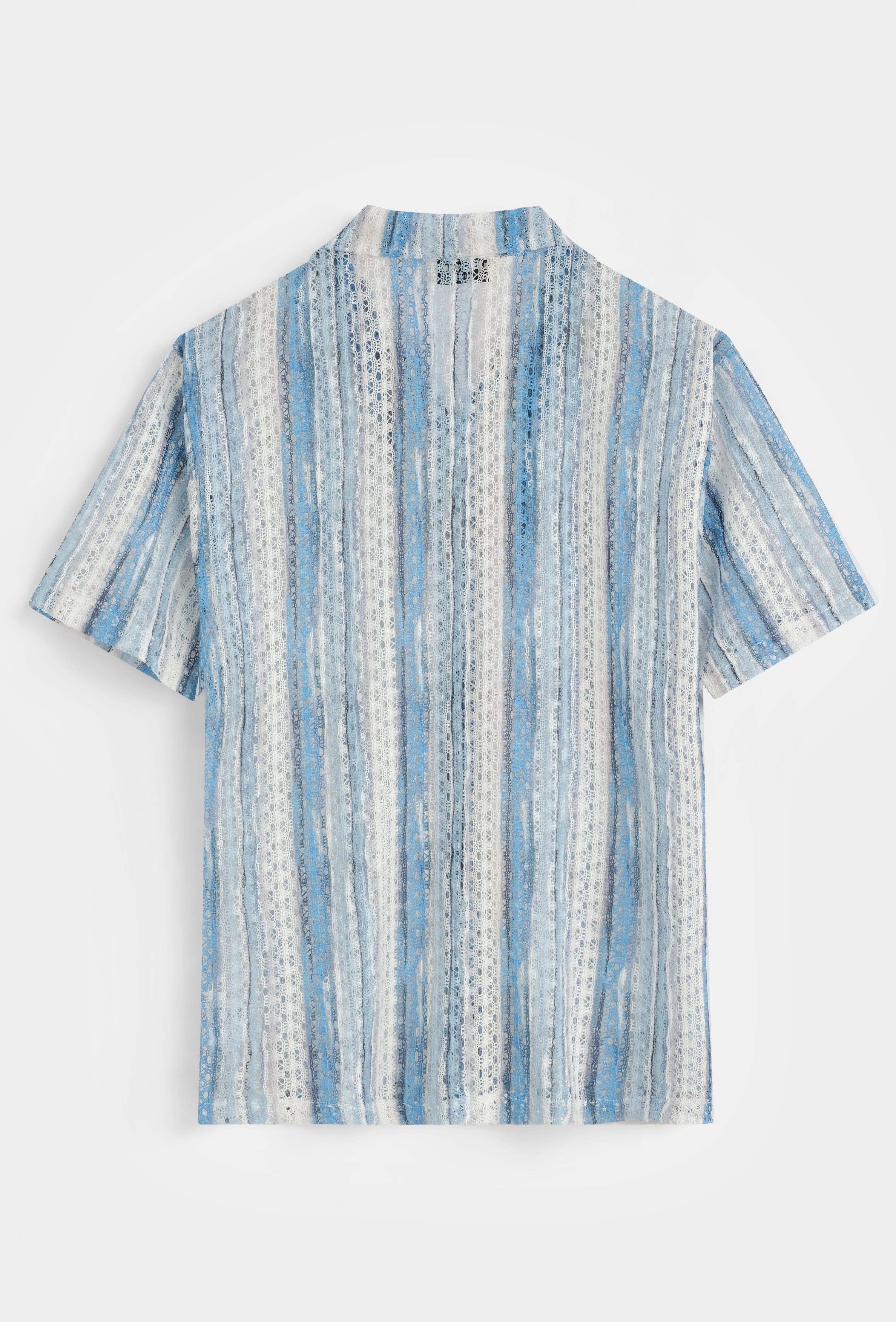 Chemise rayée col cubain