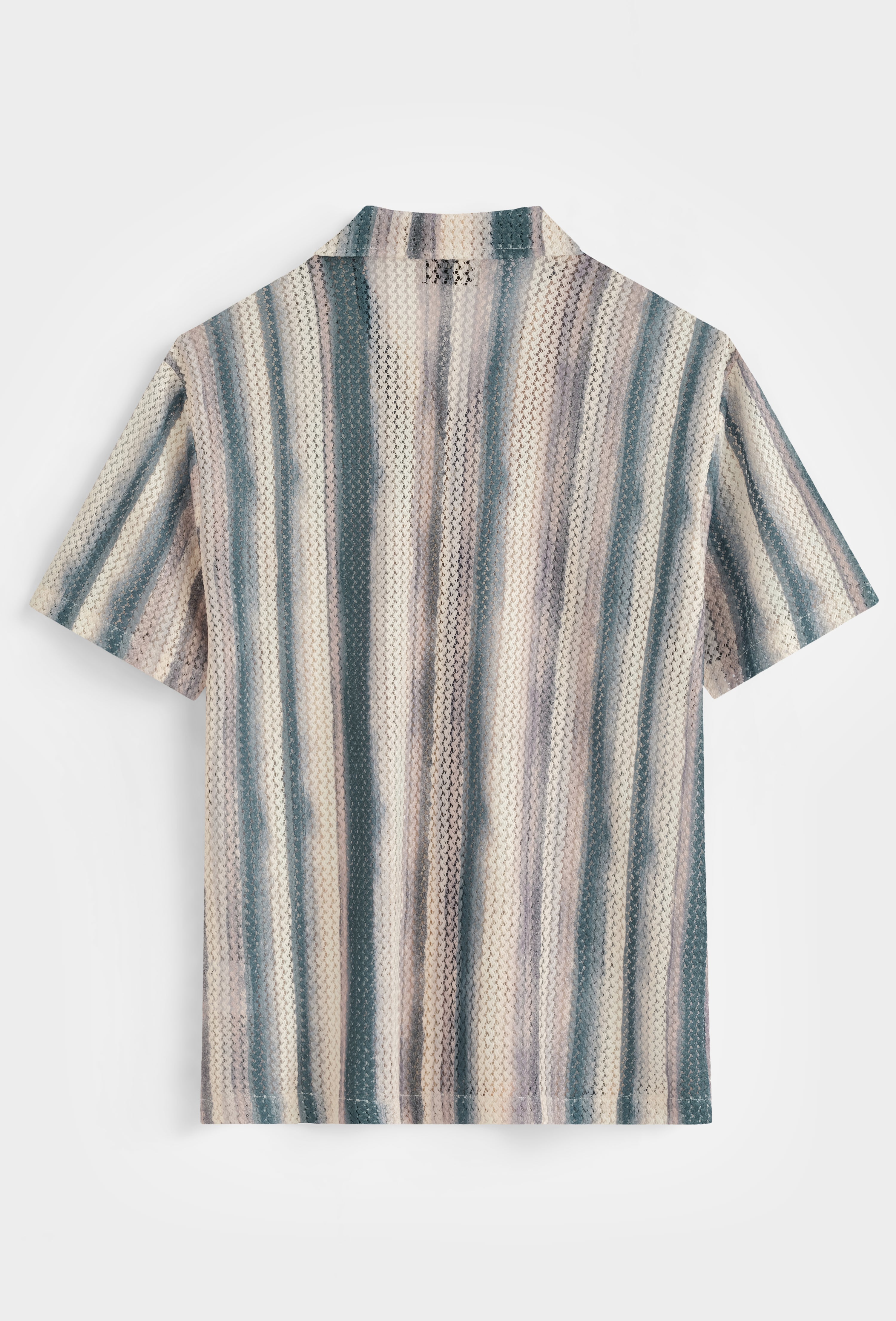 Chemise rayée col cubain