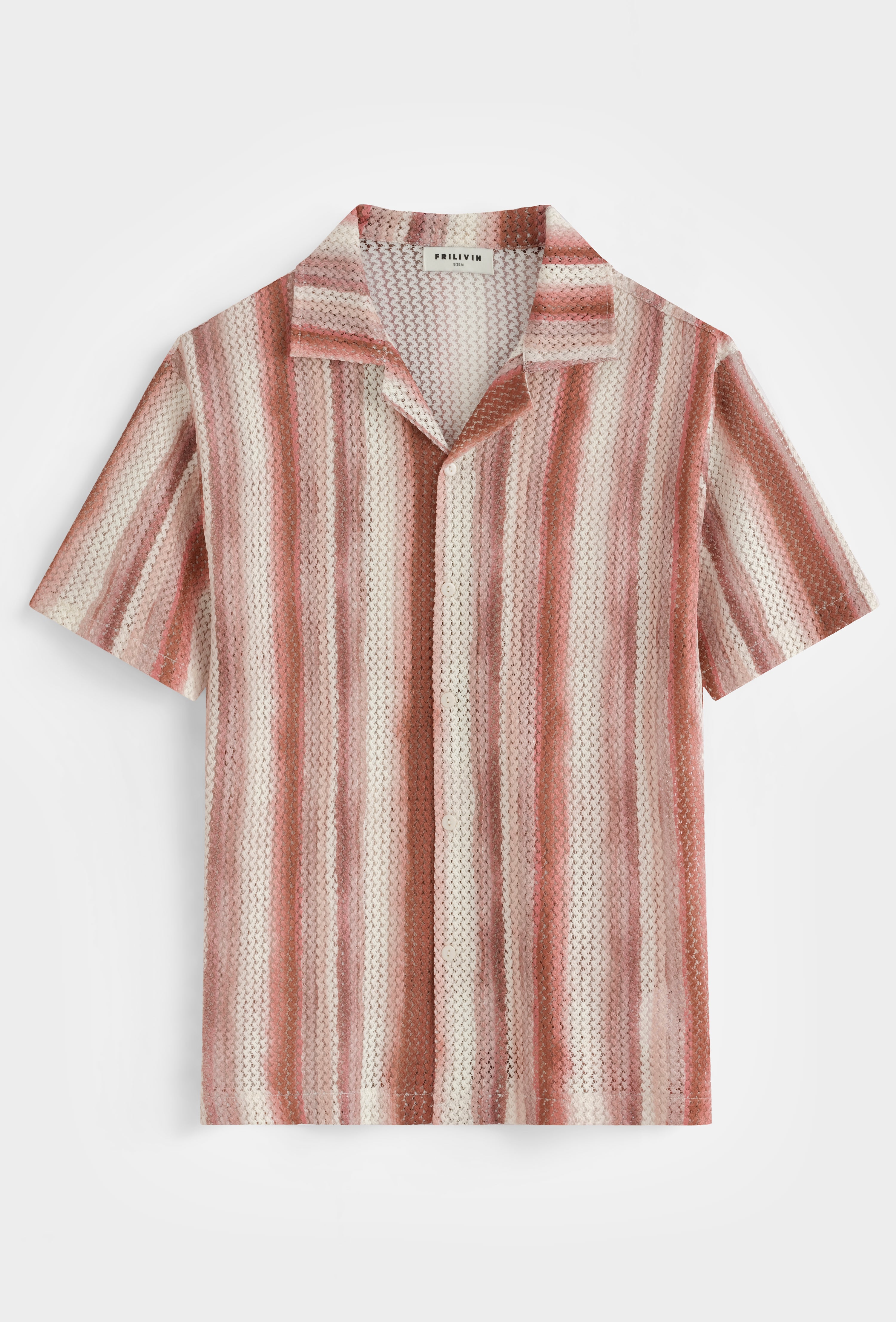 Chemise rayée col cubain