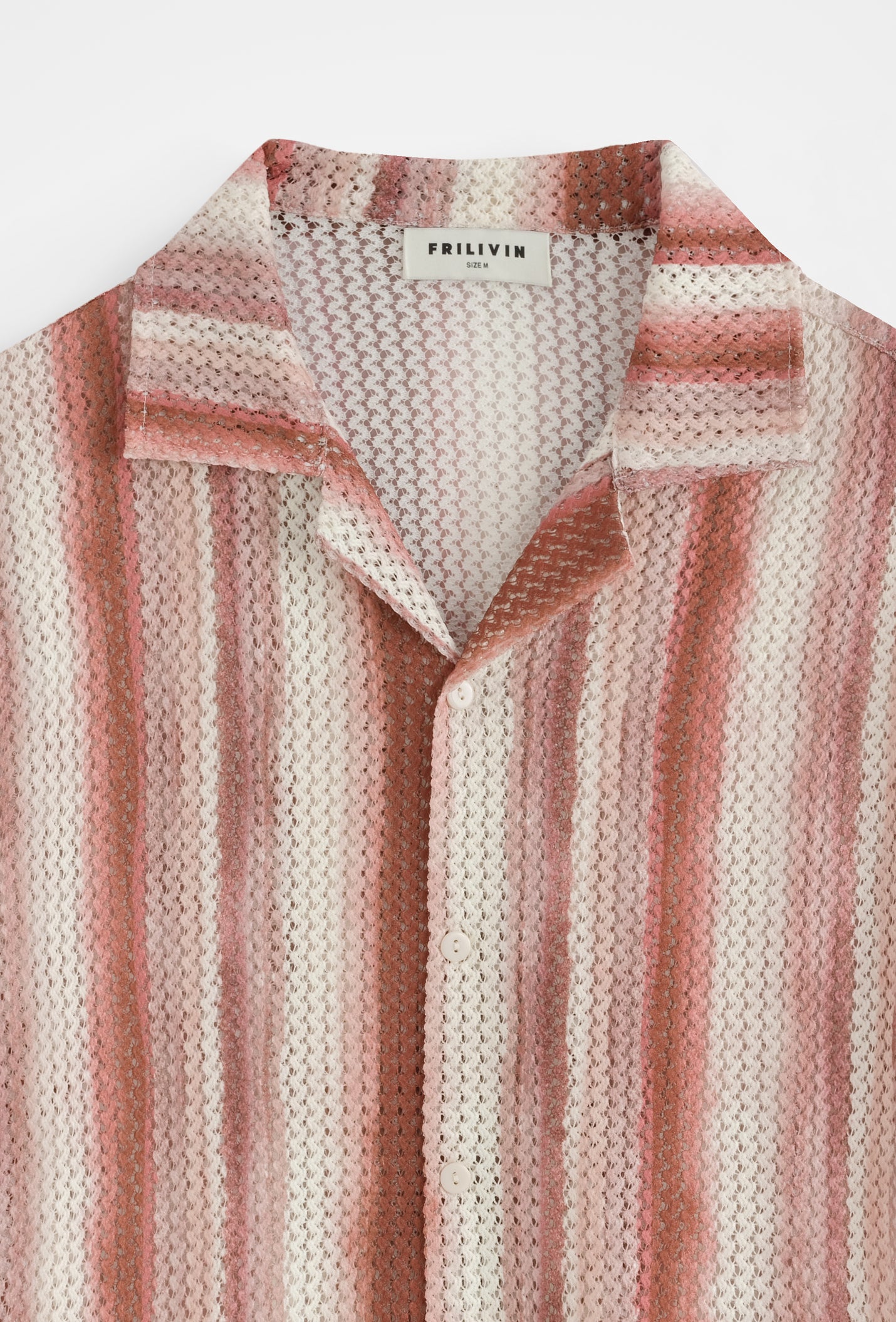 Chemise rayée col cubain
