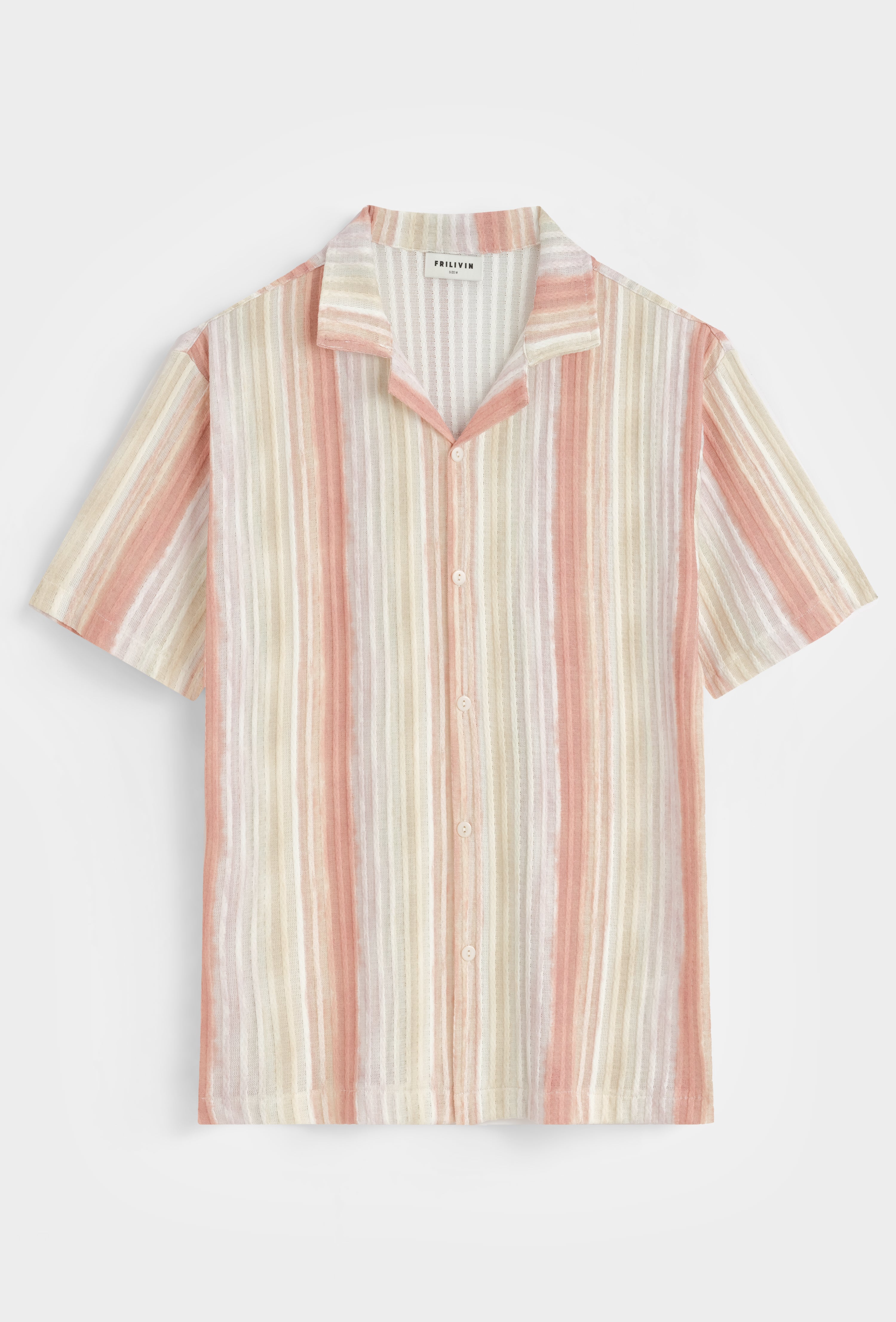 Chemise col camp rayures