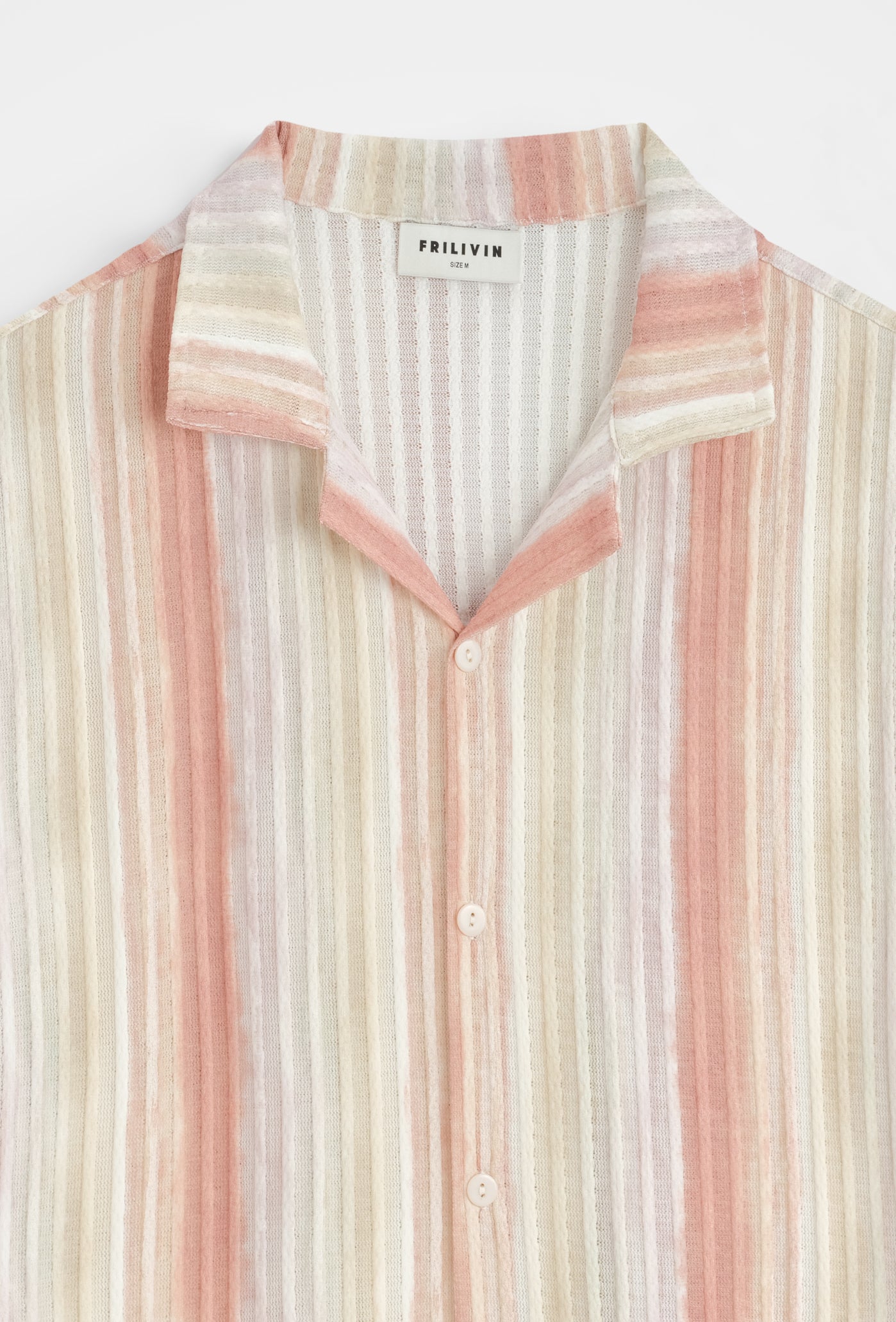 Chemise col camp rayures