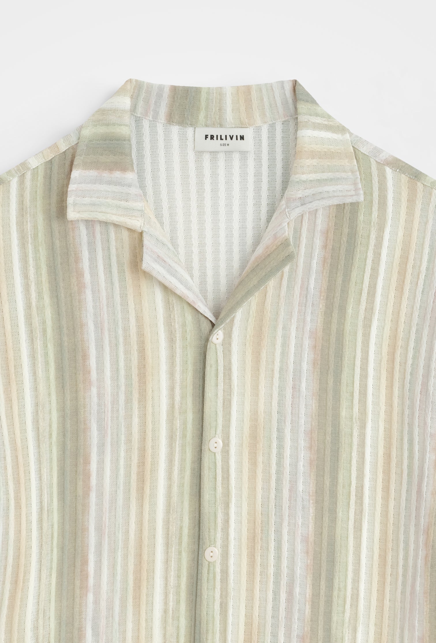 Chemise col camp rayures