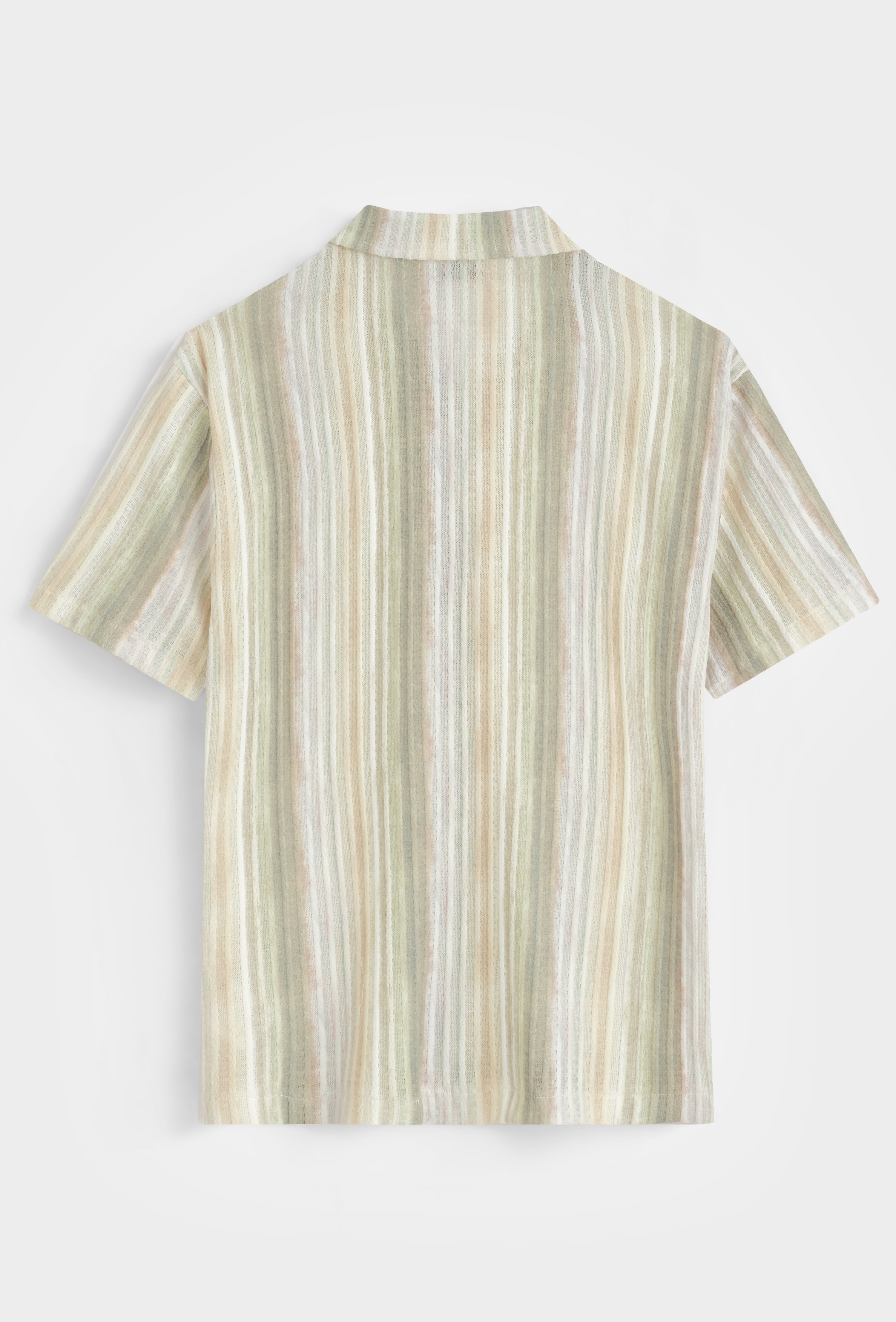 Chemise col camp rayures