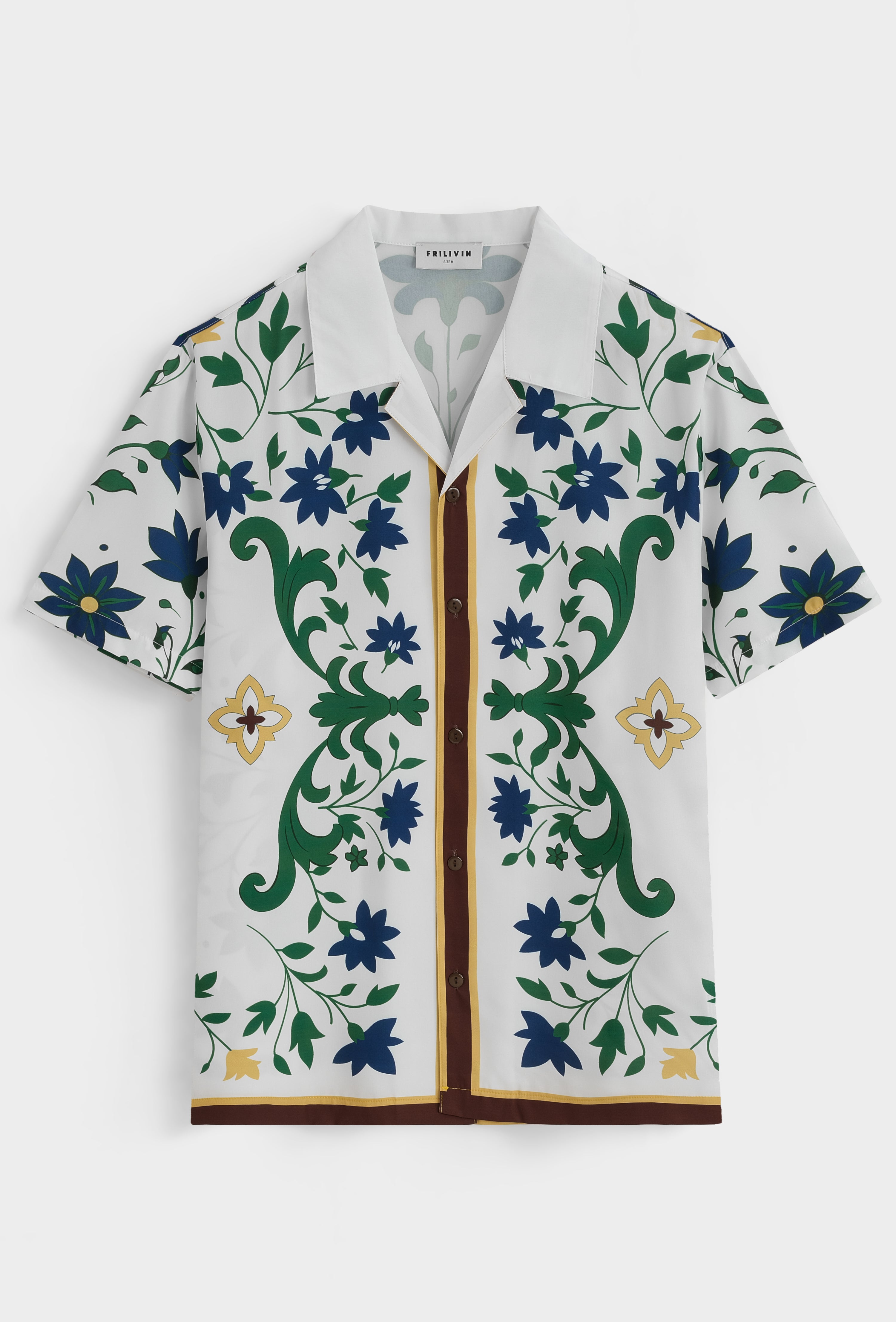 Chemise florale col cubain