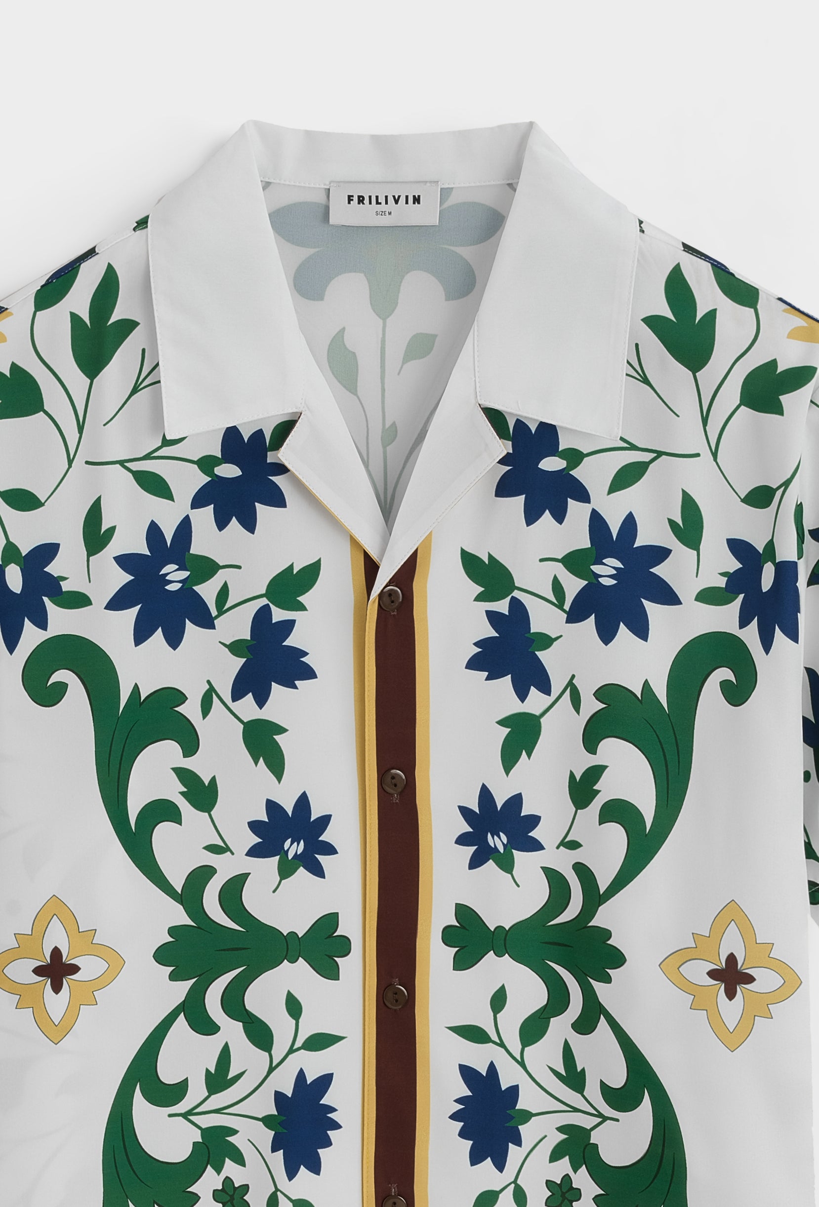 Chemise florale col cubain