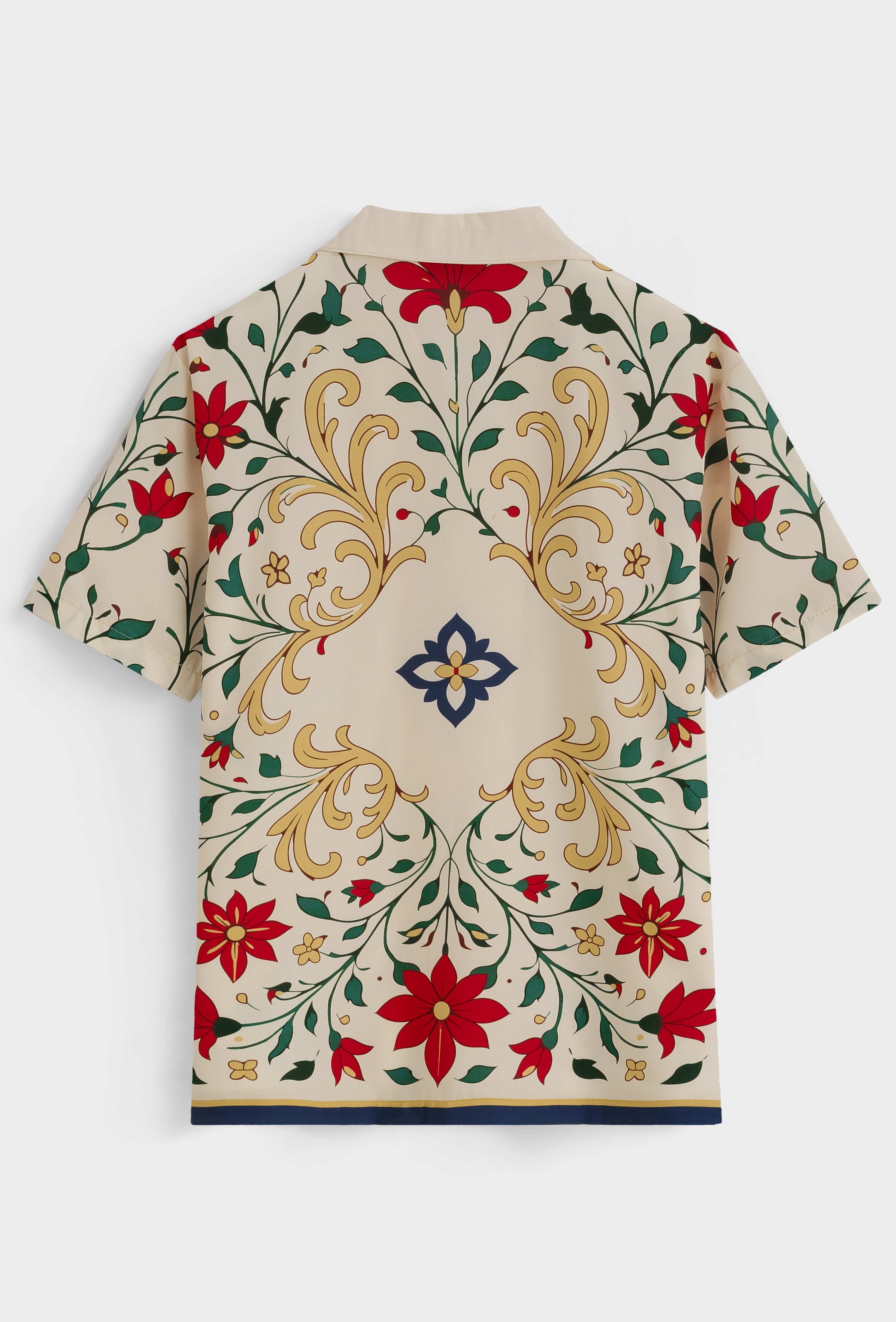 Chemise florale col cubain