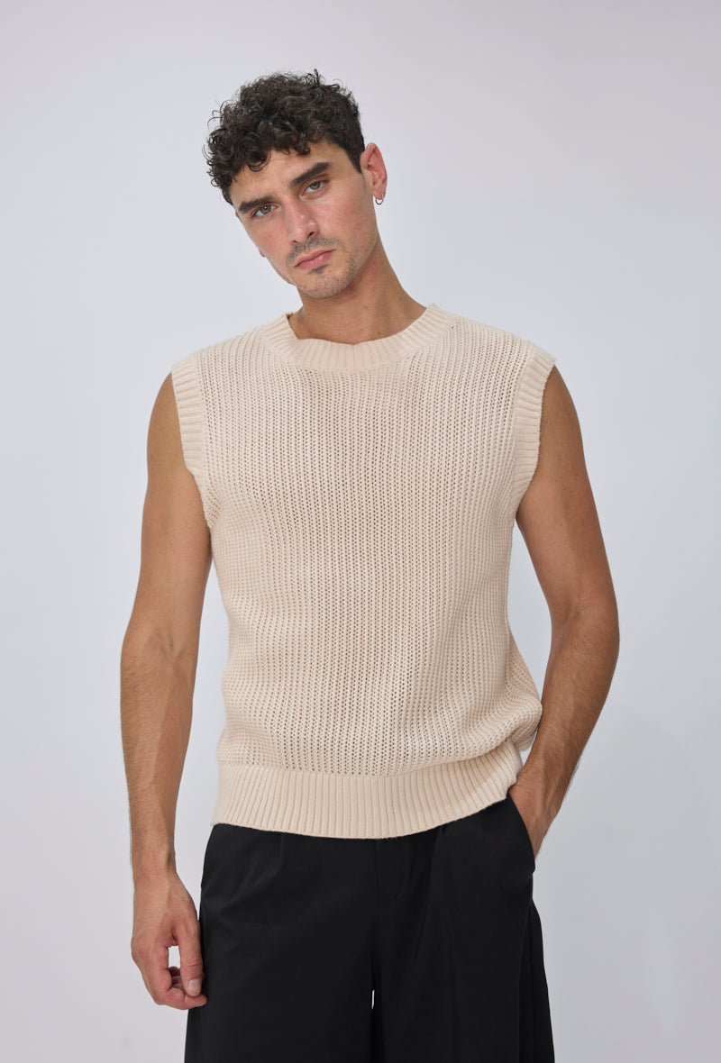 T-shirt débardeur en maille