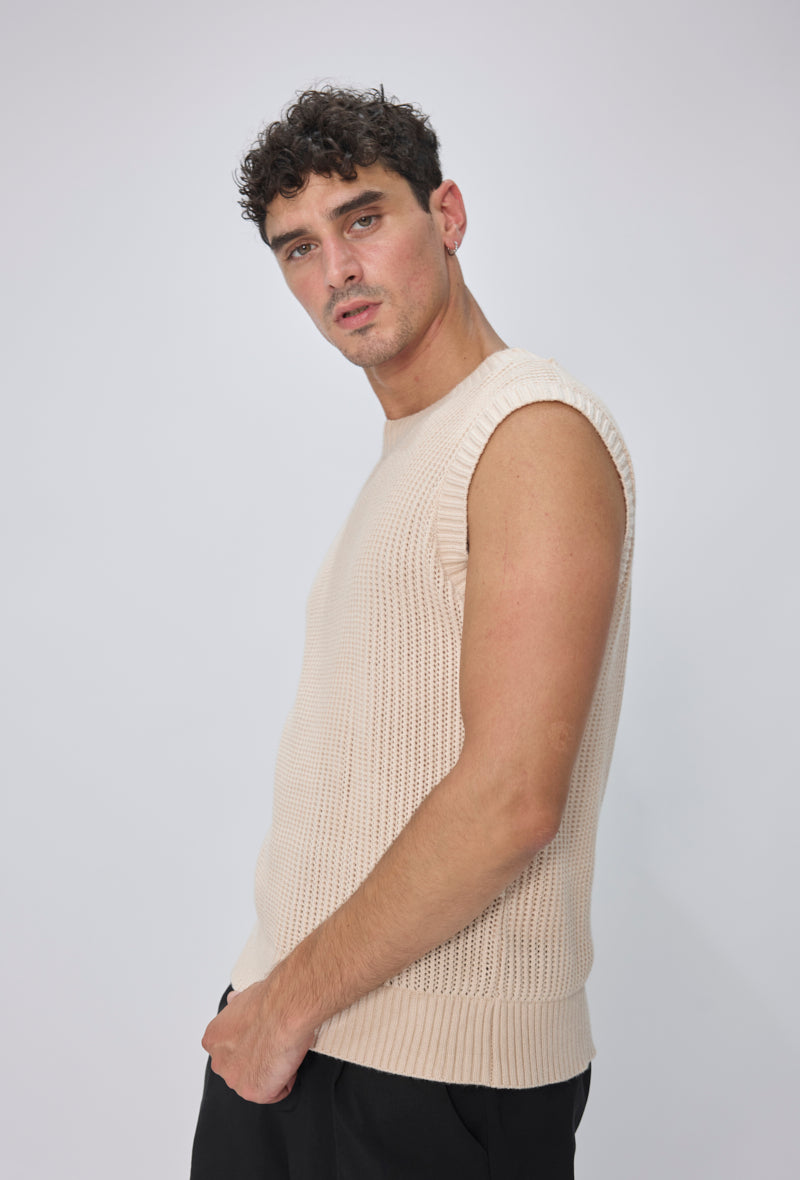 T-shirt débardeur en maille
