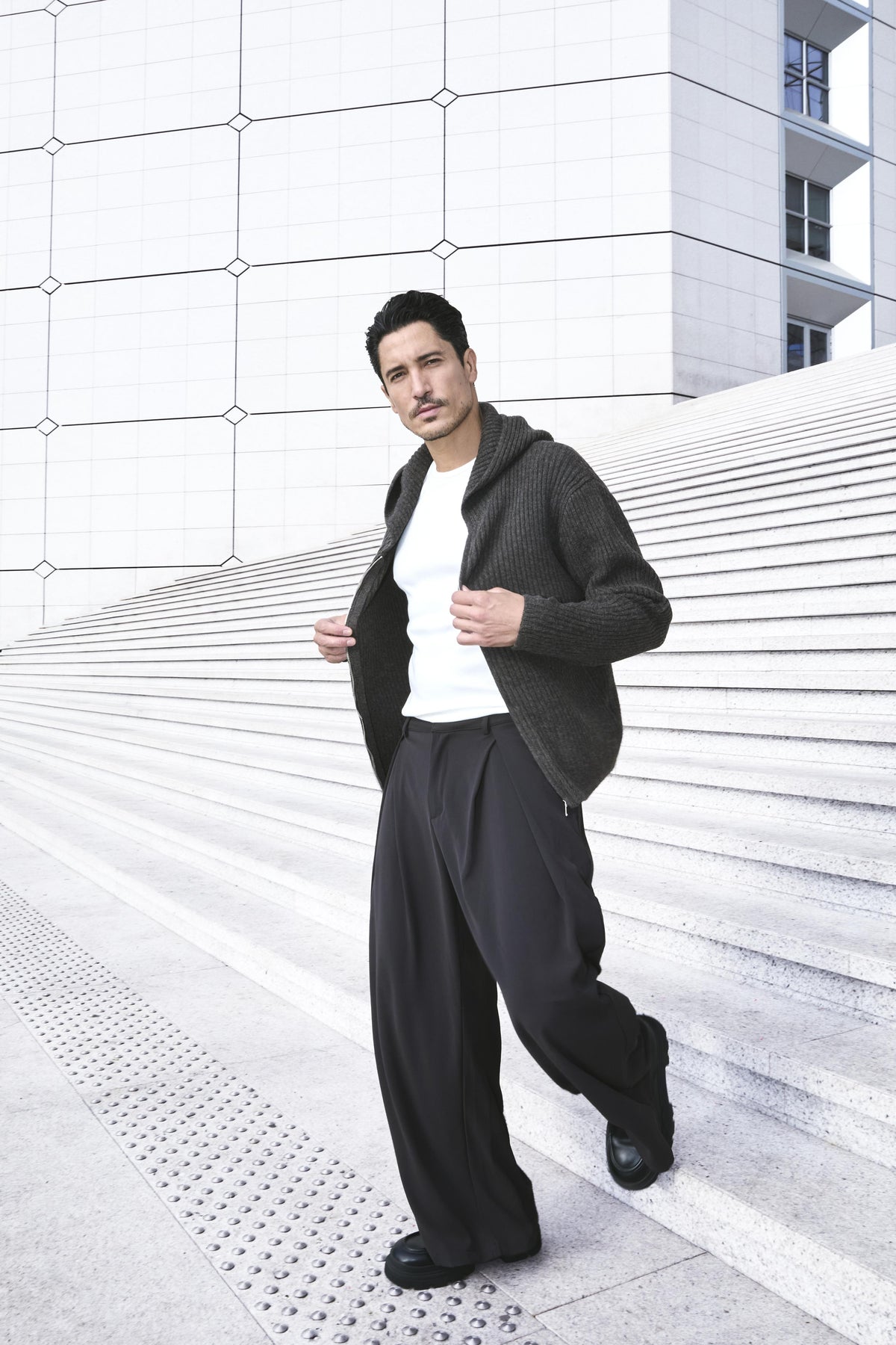 Gilet zippé côtelé casual