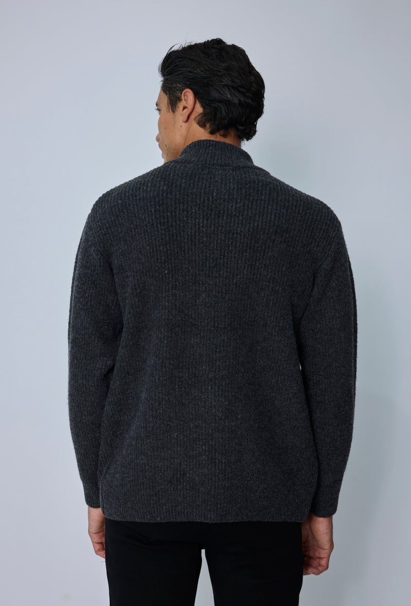 Gilet zippé col montant