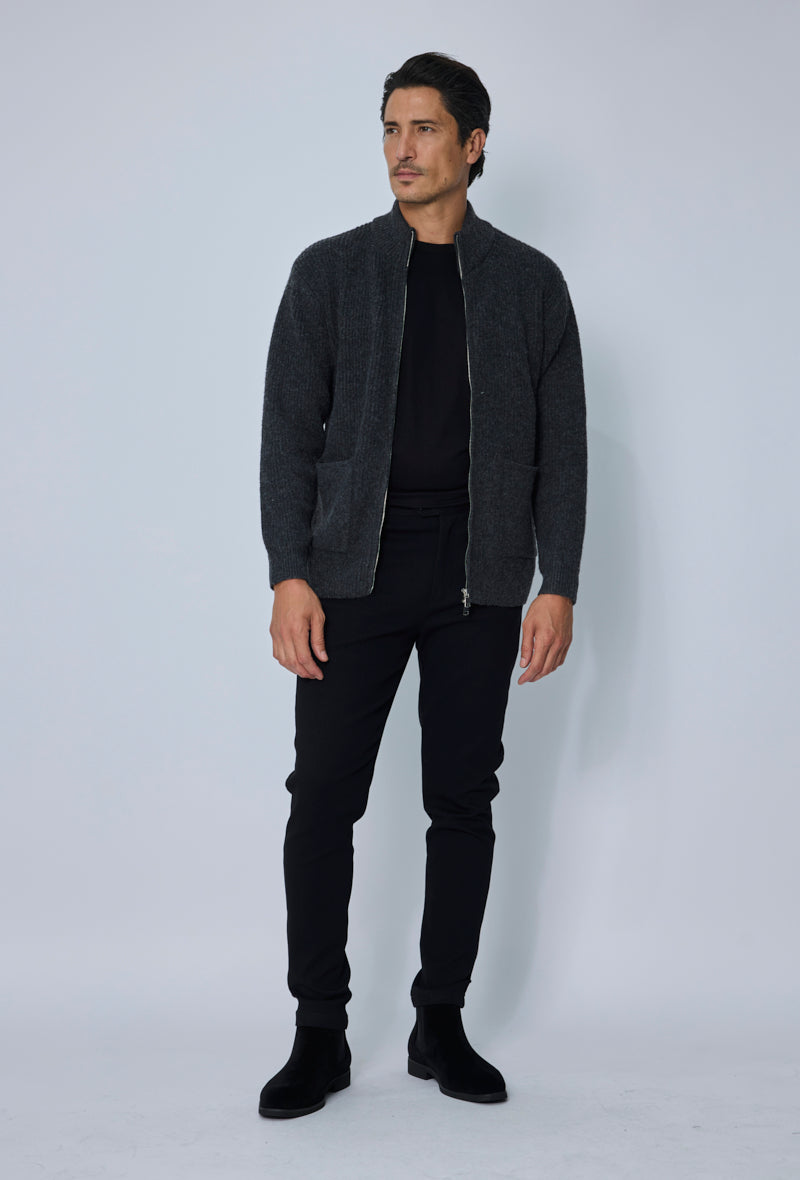 Gilet zippé col montant