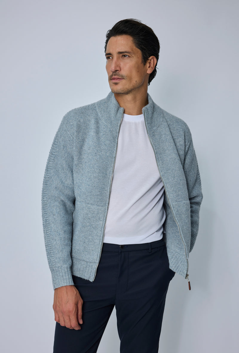 Gilet zippée col montant