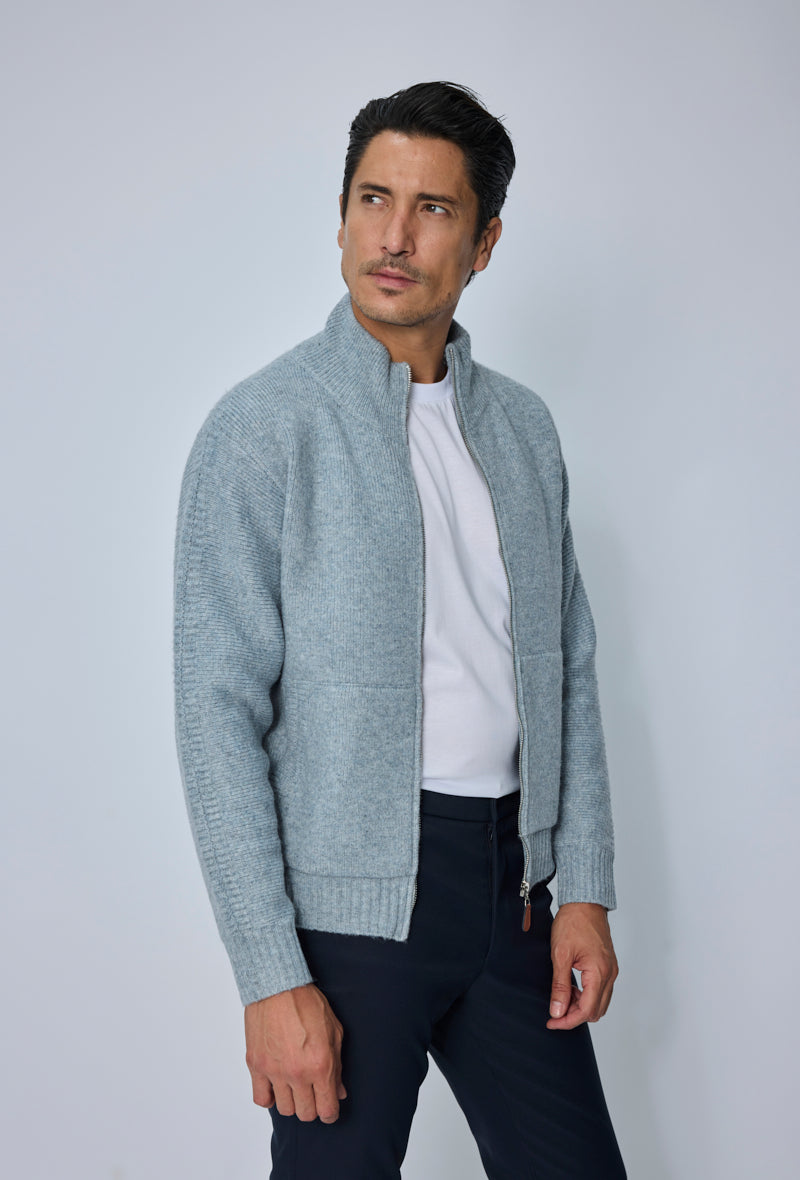 Gilet zippée col montant