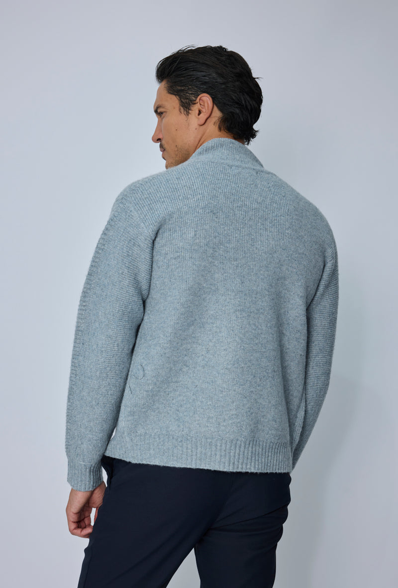 Gilet zippée col montant