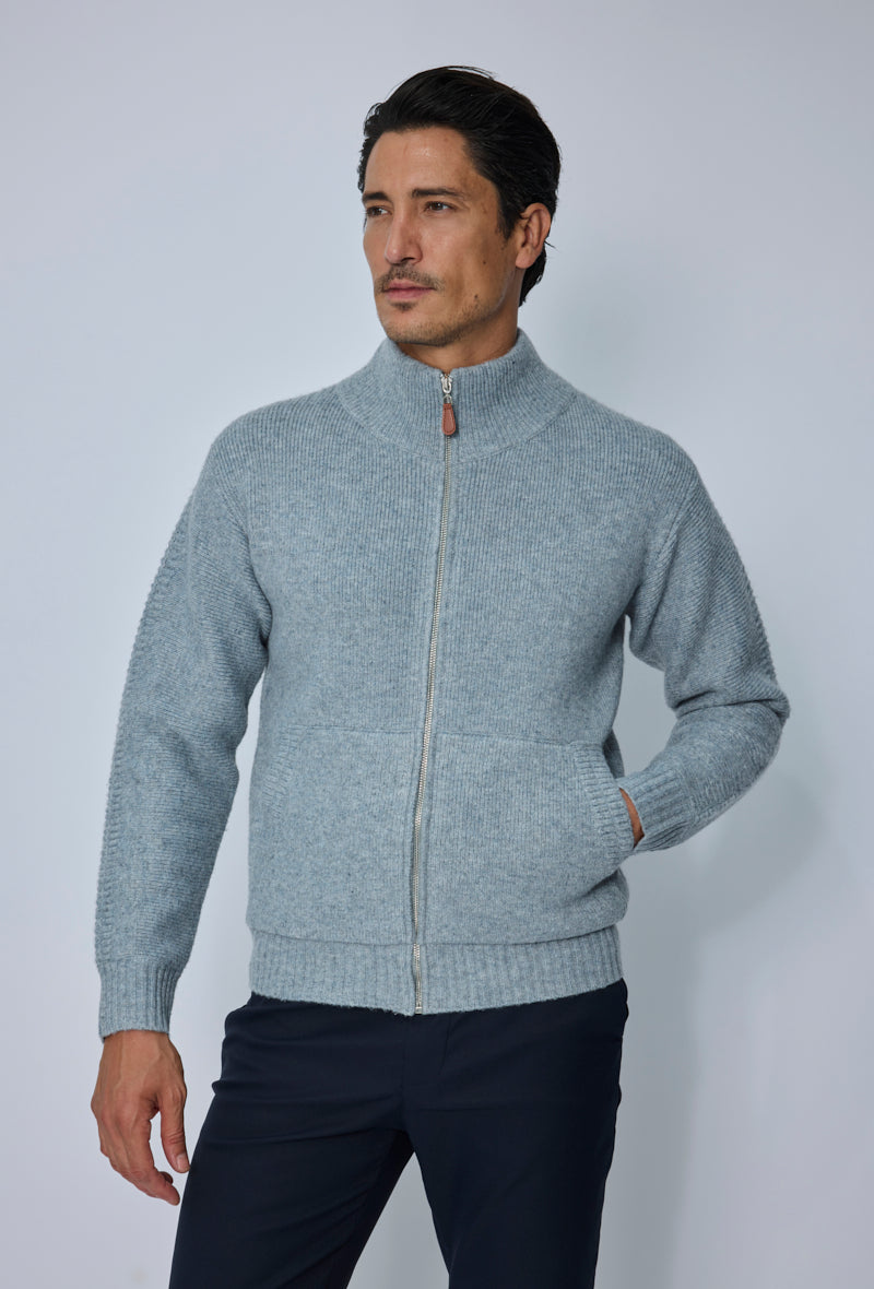 Gilet zippée col montant