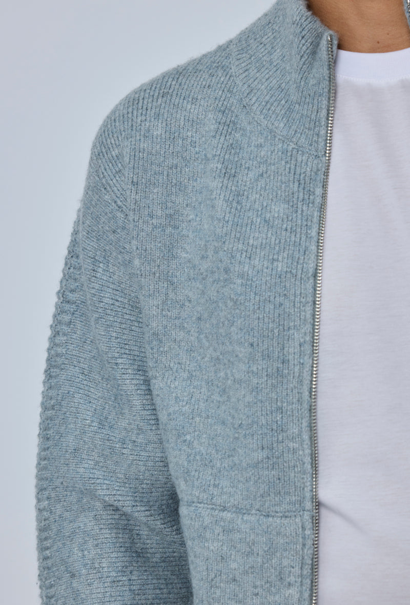 Gilet zippée col montant