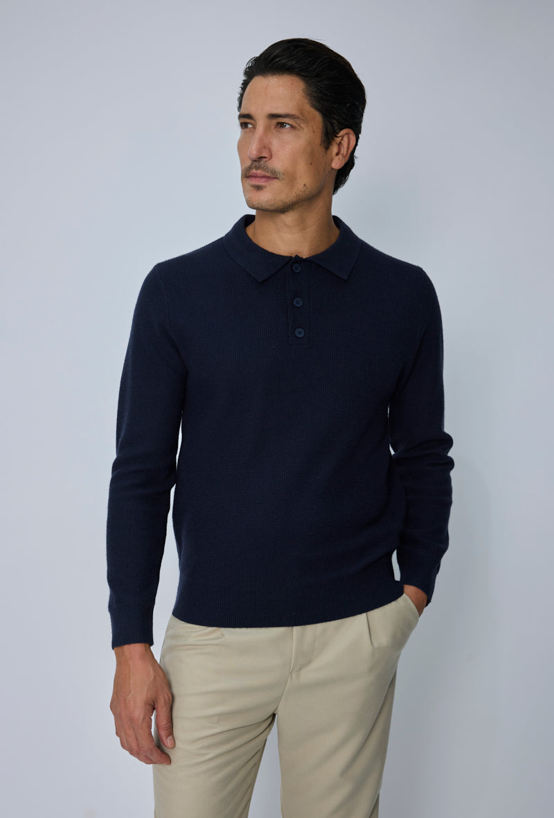 Pull polo tricoté casual