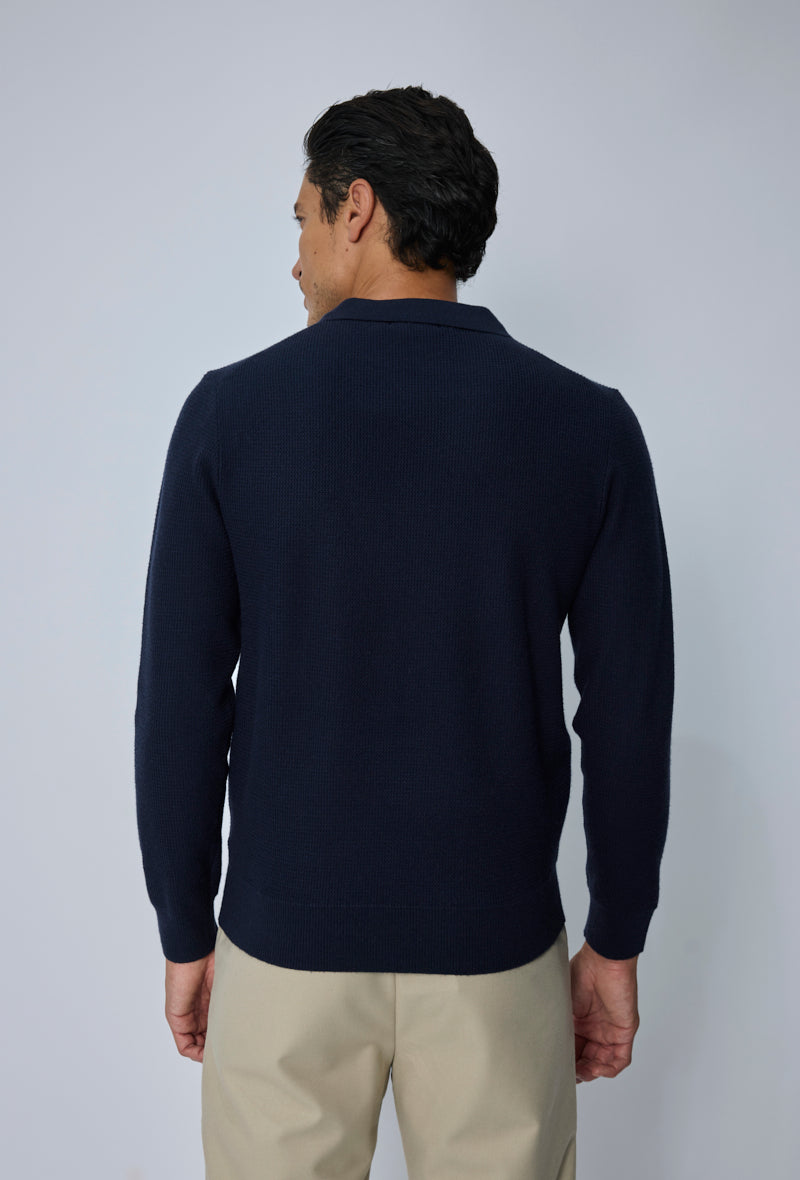 Pull polo tricoté casual