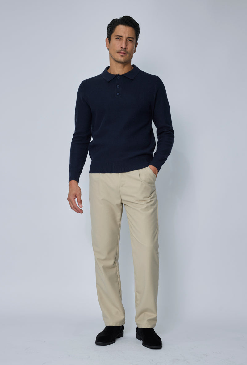 Pull polo tricoté casual