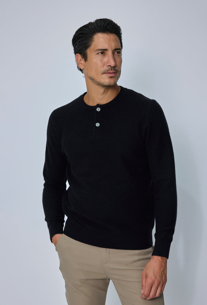 Pull col rond henley