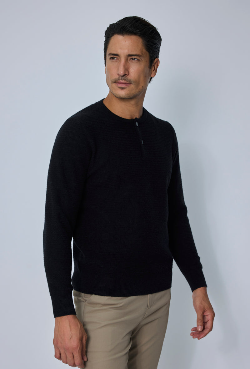 Pull col rond henley