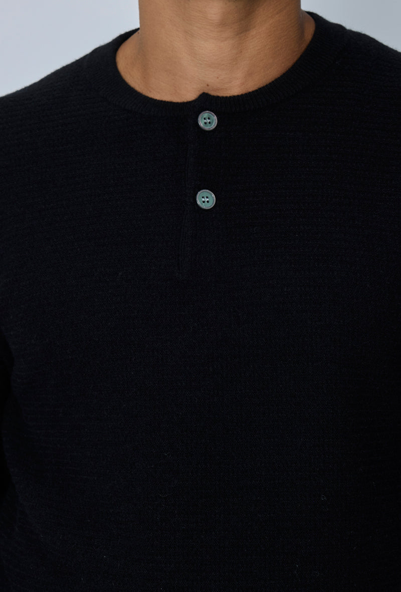 Pull col rond henley