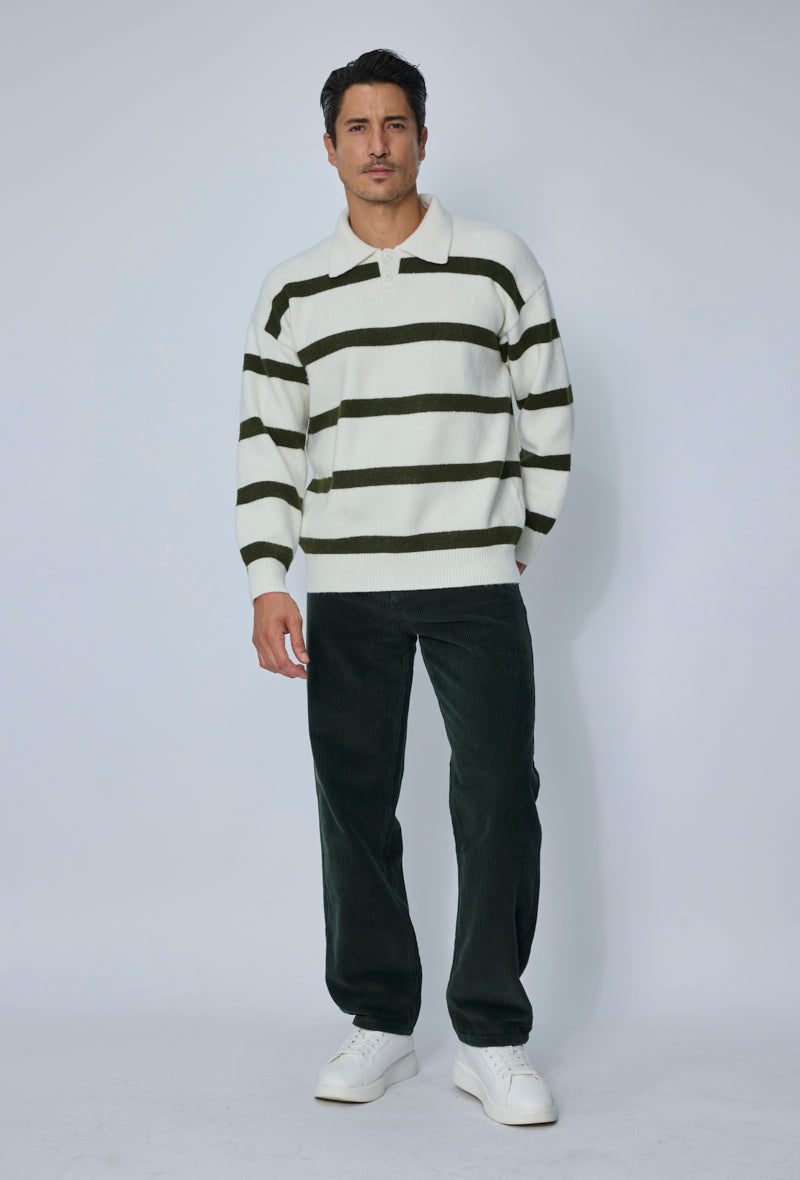 Pull polo rayé casual