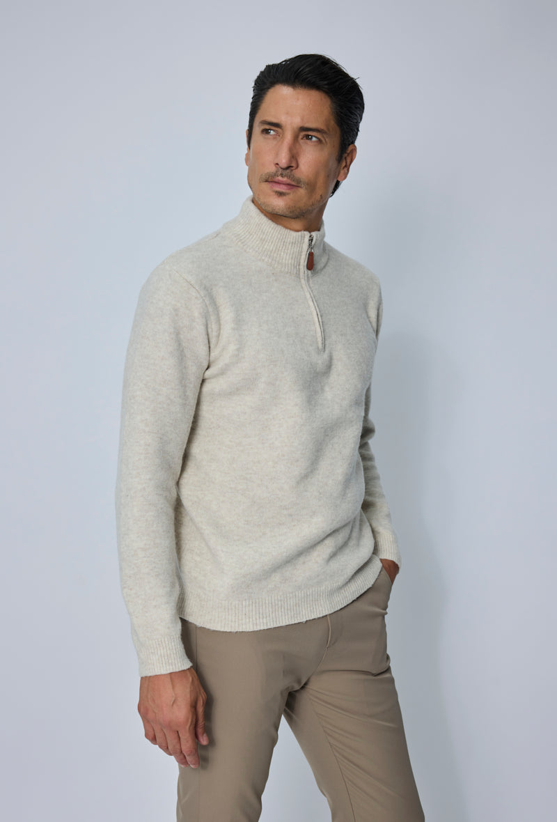 Pull col zippé