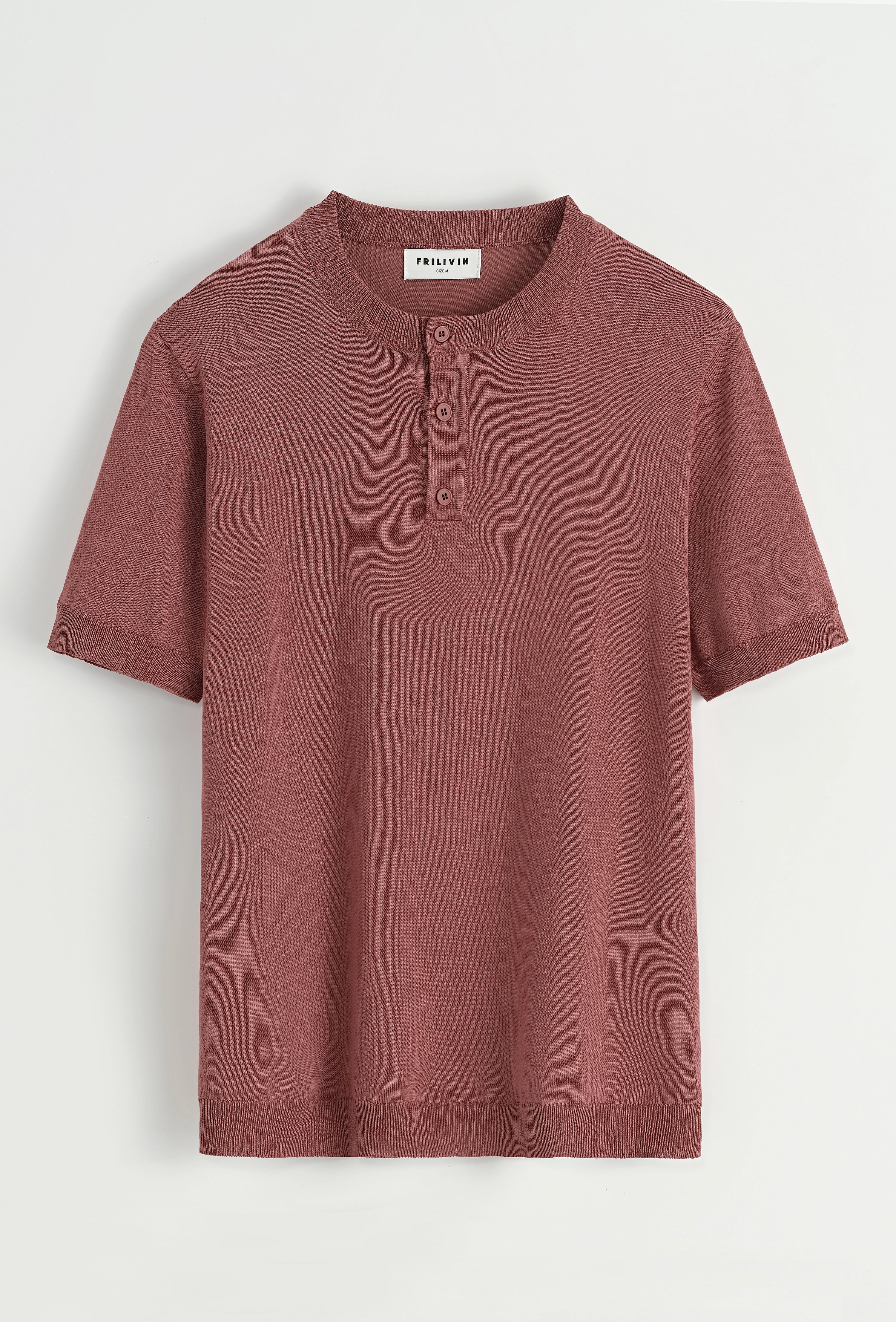 Polo uni à boutons manches courtes