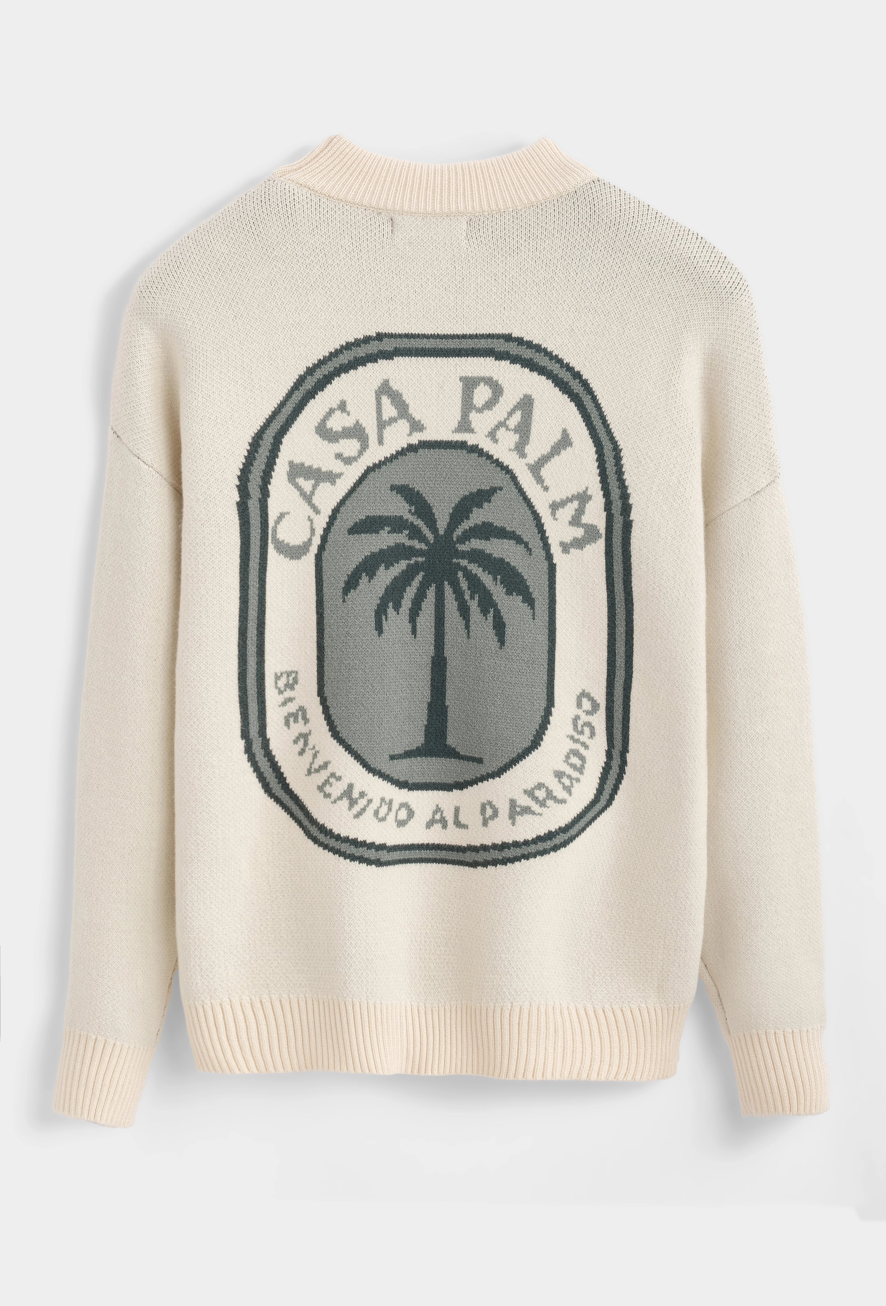 Pull en maille à col rond avec patch brodé sur la poitrine