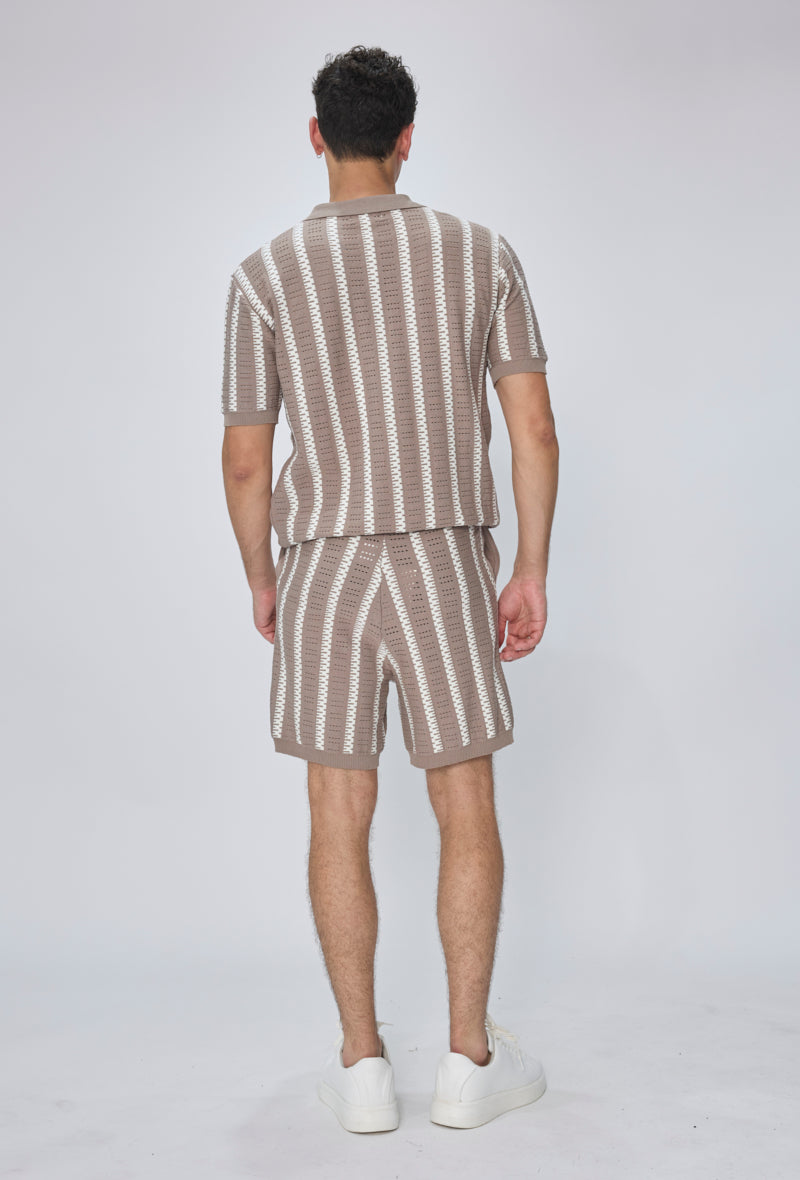 Ensemble polo short tricoté