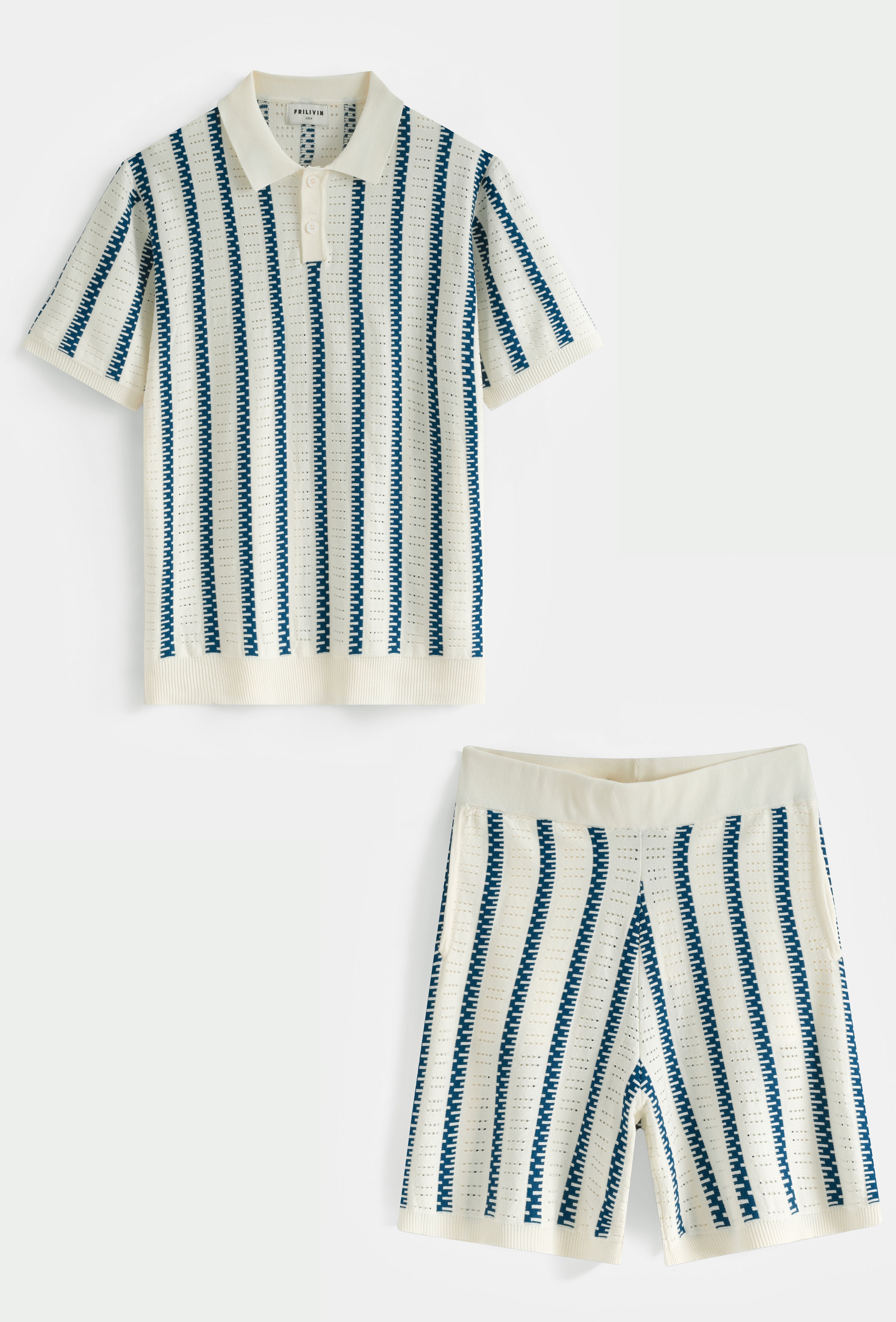 Ensemble polo short tricoté