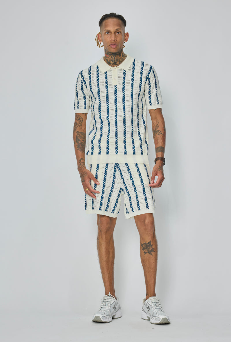 Ensemble polo short tricoté