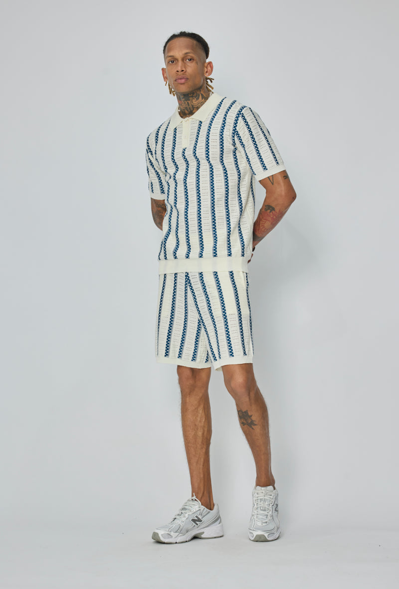 Ensemble polo short tricoté