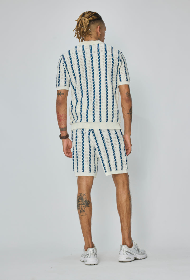 Ensemble polo short tricoté