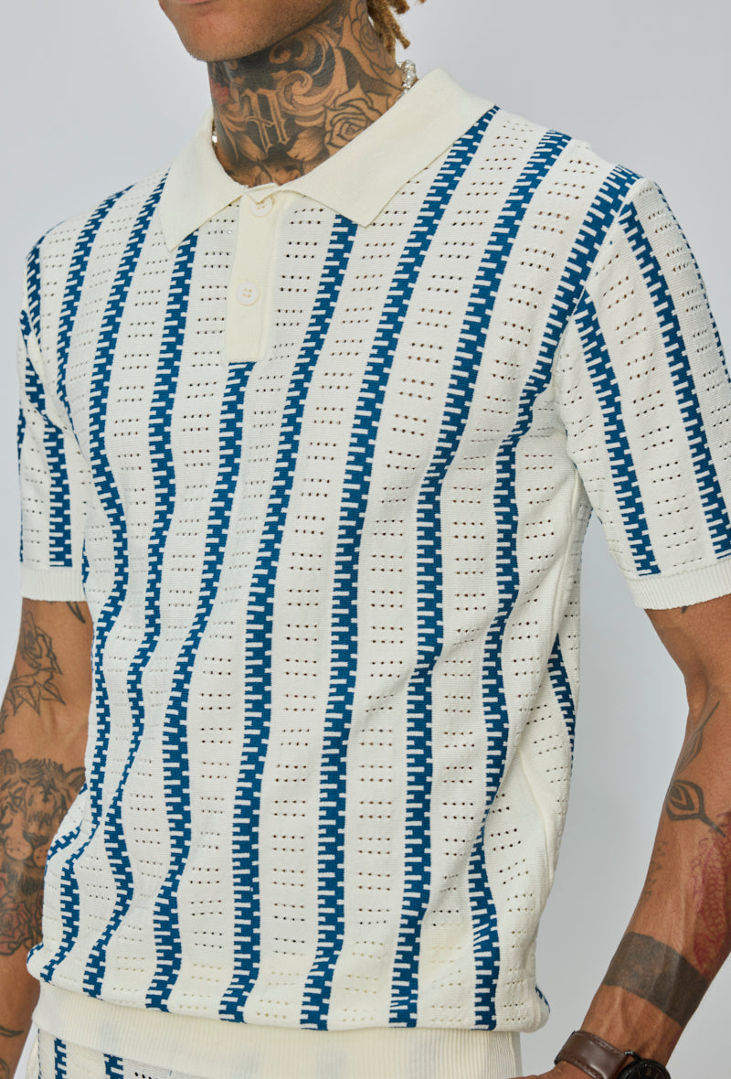 Ensemble polo short tricoté