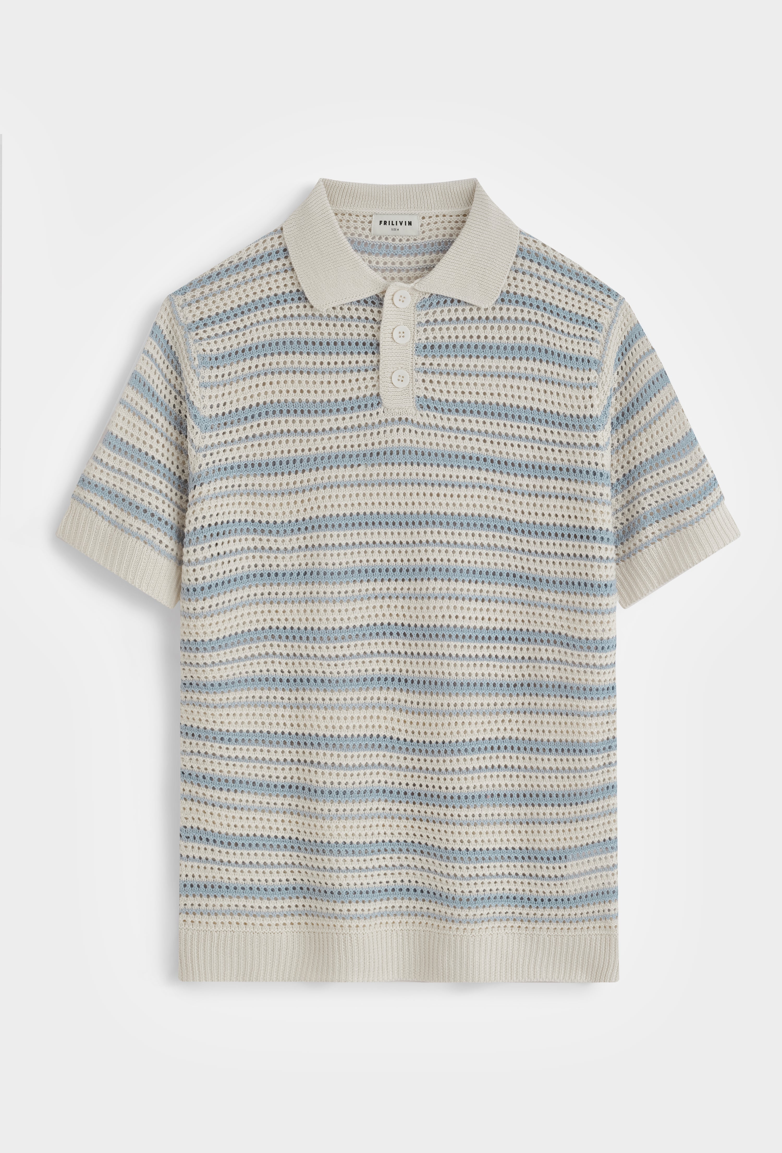 Polo tricot rayé