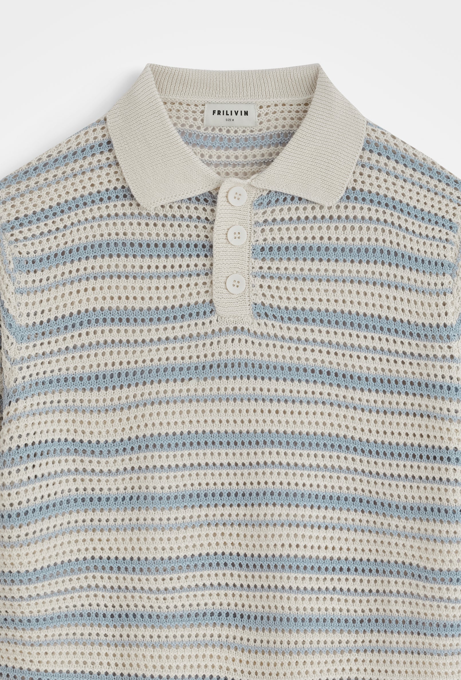 Polo tricot rayé