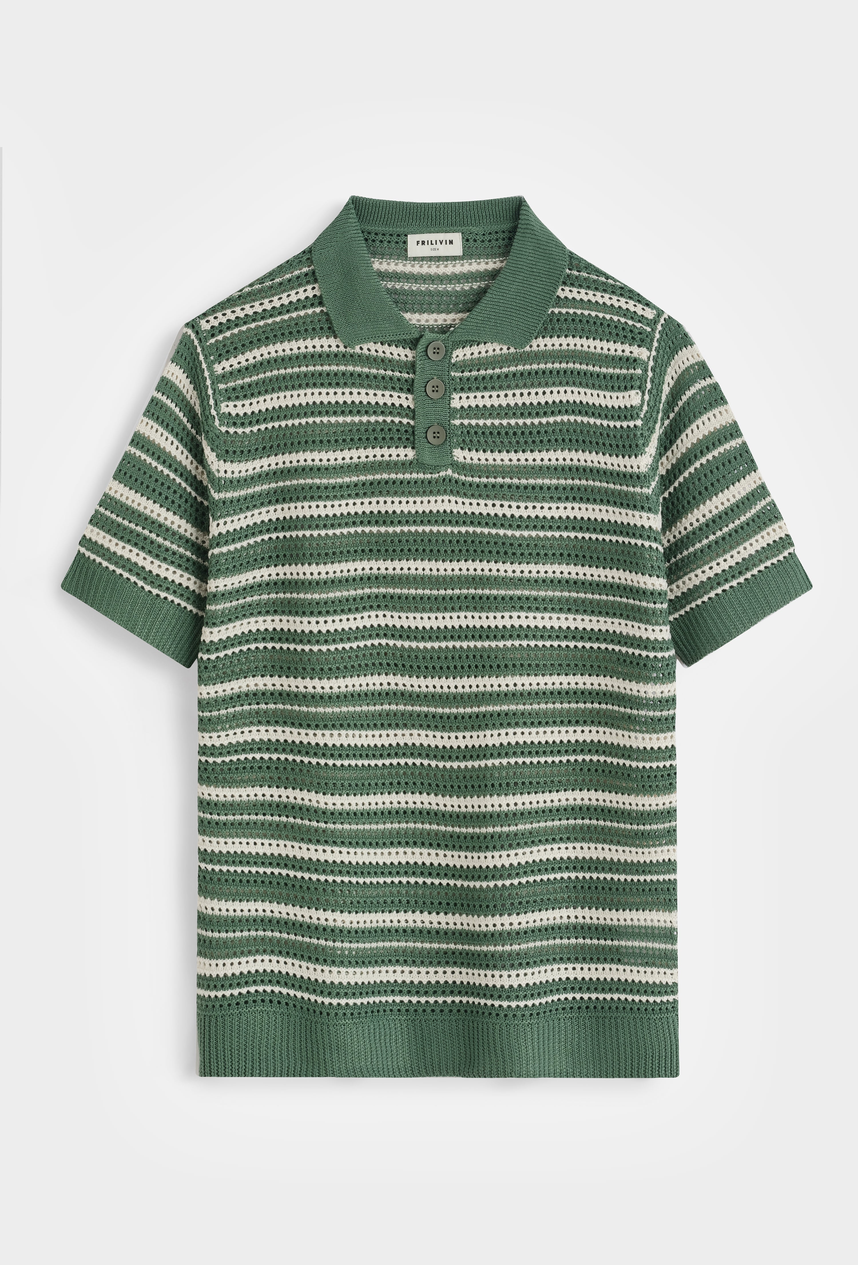 Polo tricot rayé