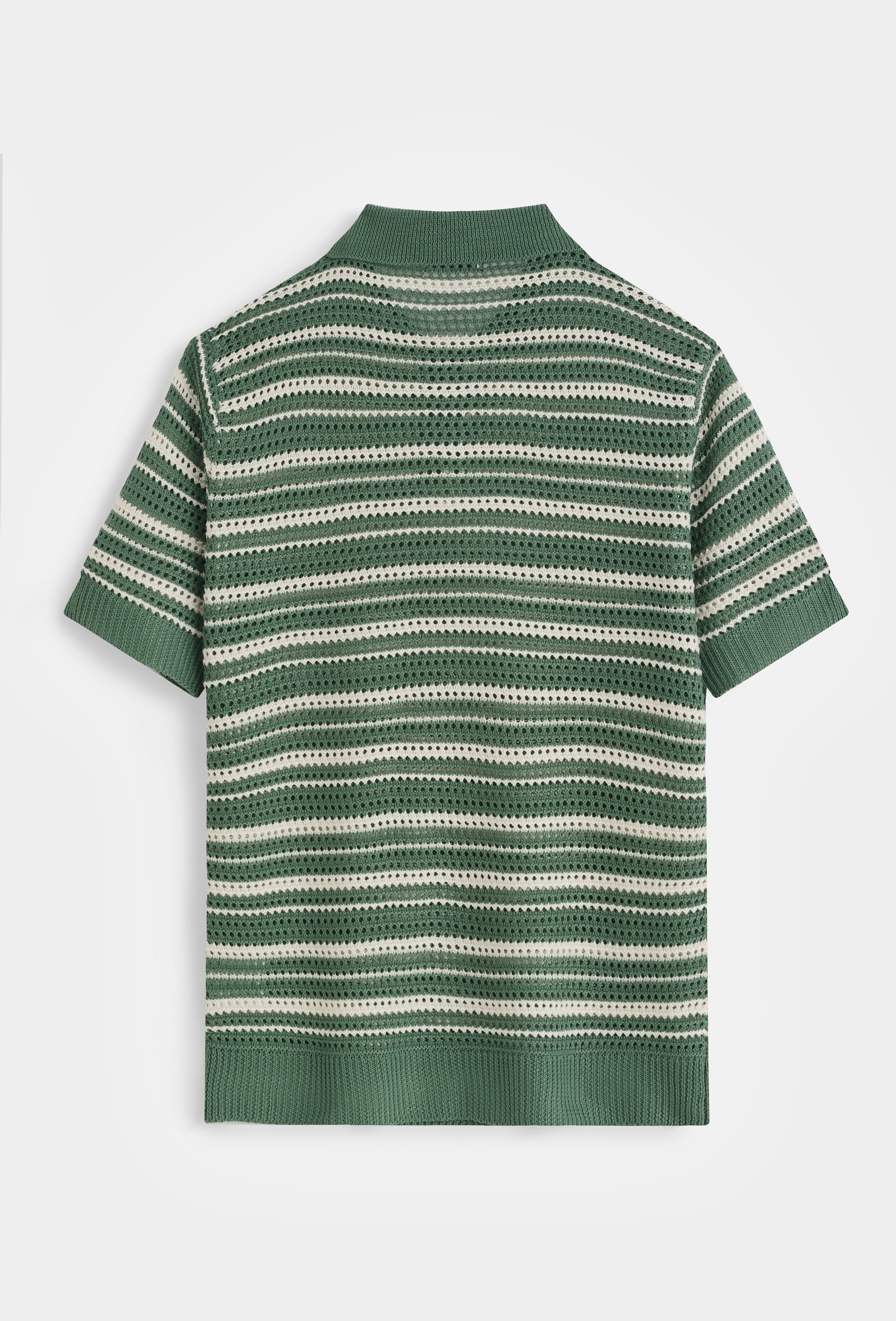 Polo tricot rayé