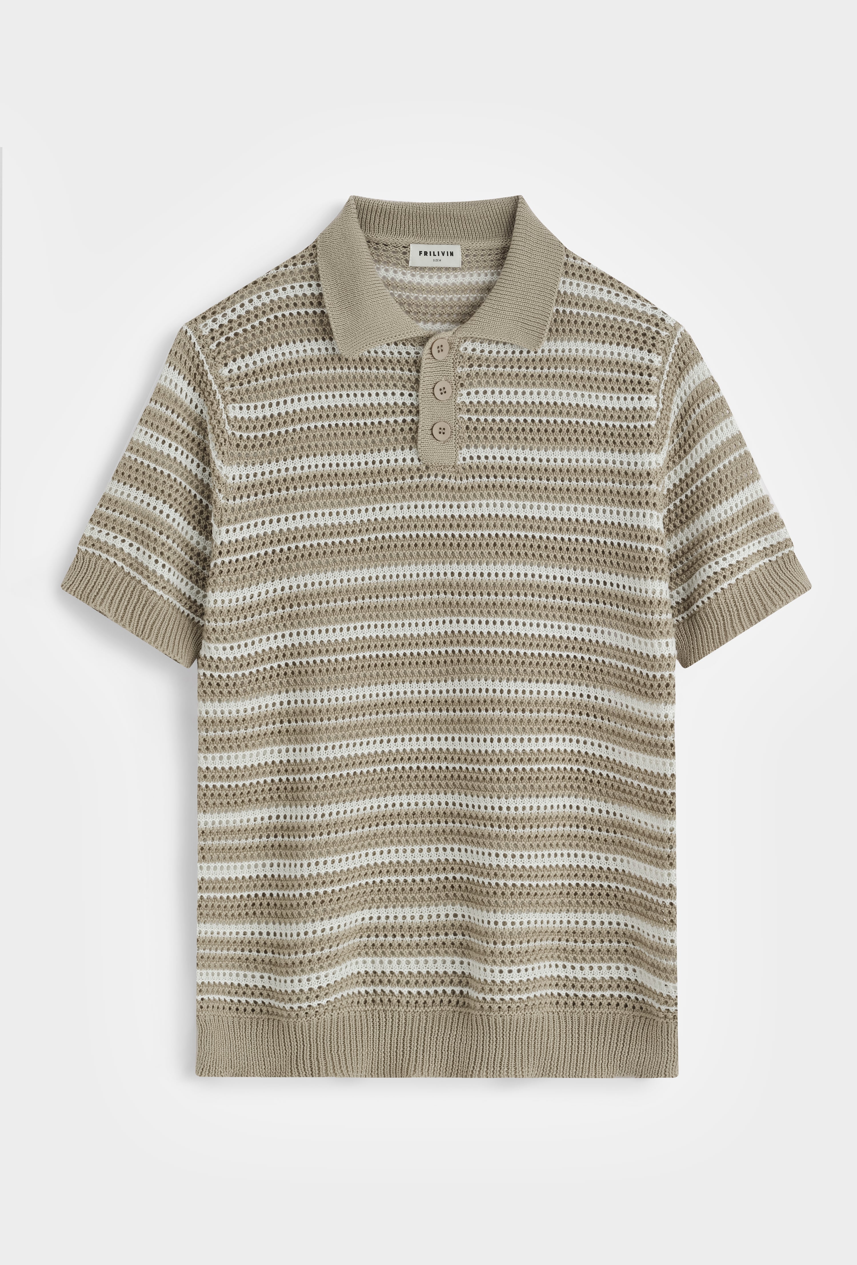 Polo tricot rayé