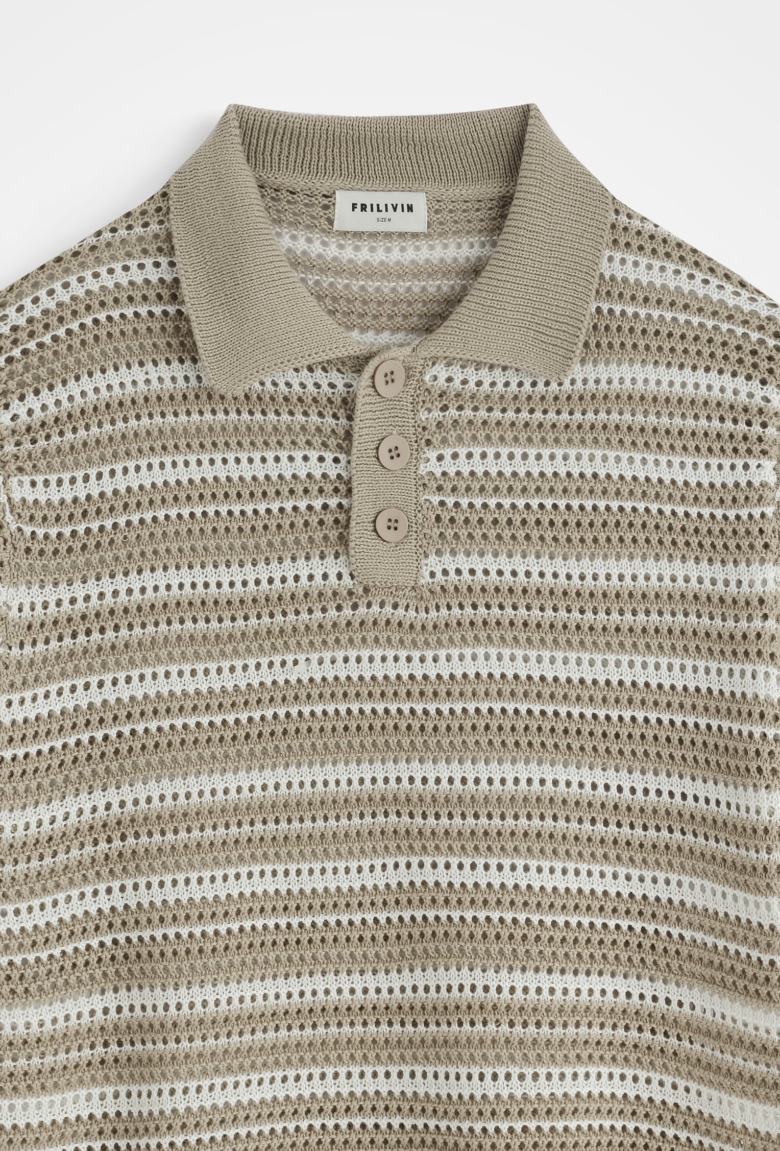 Polo tricot rayé