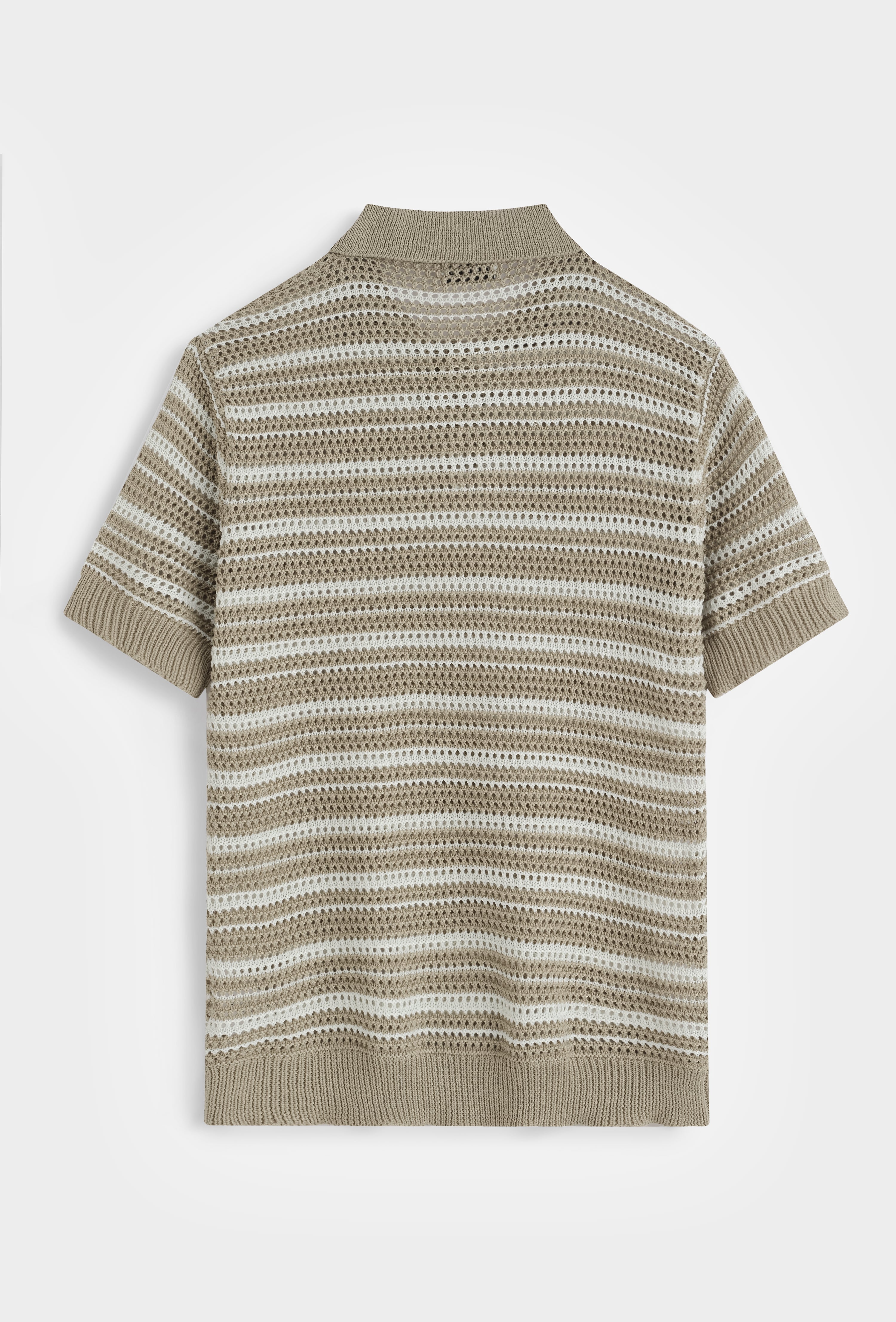 Polo tricot rayé