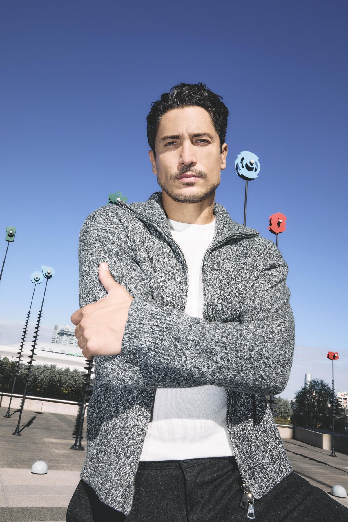 Gilet zippé chiné casual