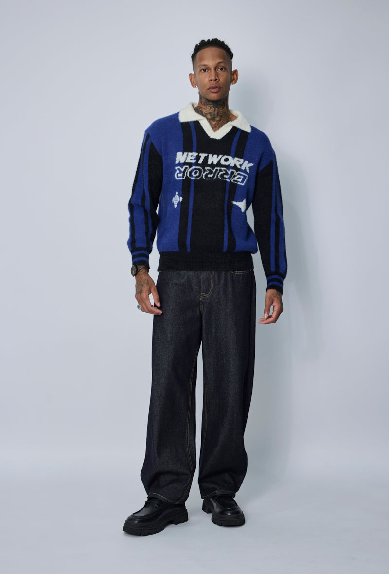 Pull col v sport intarsia