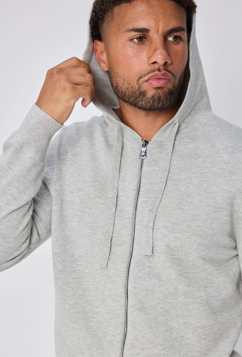 Pull uni à capuche
